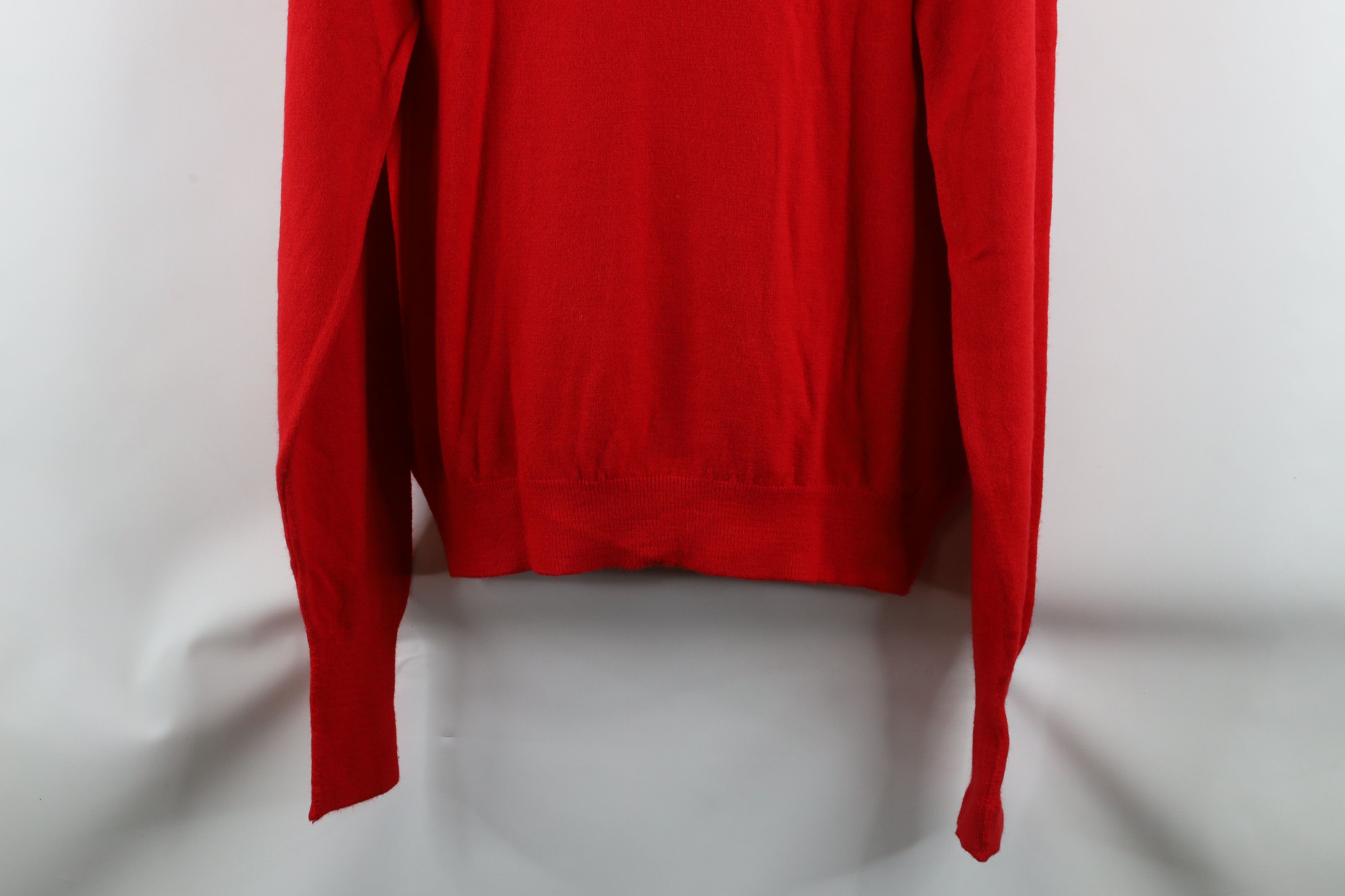Christian Dior Monsieur × Vintage Vintage 90s Christian Dior Out Knit V-Neck Sweater Red USA Size US XL / EU 56 / 4 - 12 Thumbnail