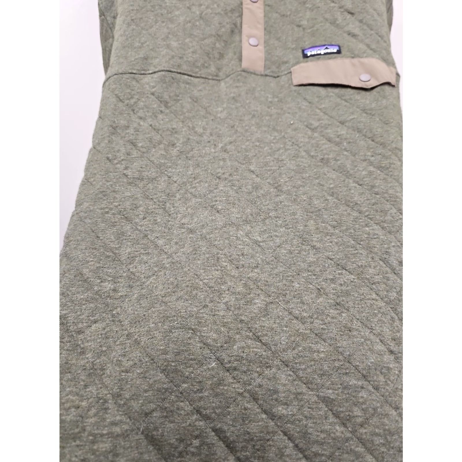 Patagonia VINTAGE Patagonia Cotton Quilt Snap-T Pullover Mens XL Green Long Sleeve Size US XL / EU 56 / 4 - 4 Thumbnail