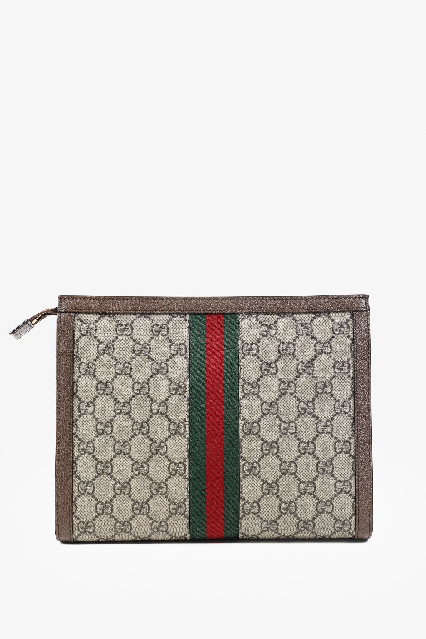 Gucci Gucci Ophidia Brown GG Supreme Monogram Clutch Pouch Size ONE SIZE - 4 Thumbnail