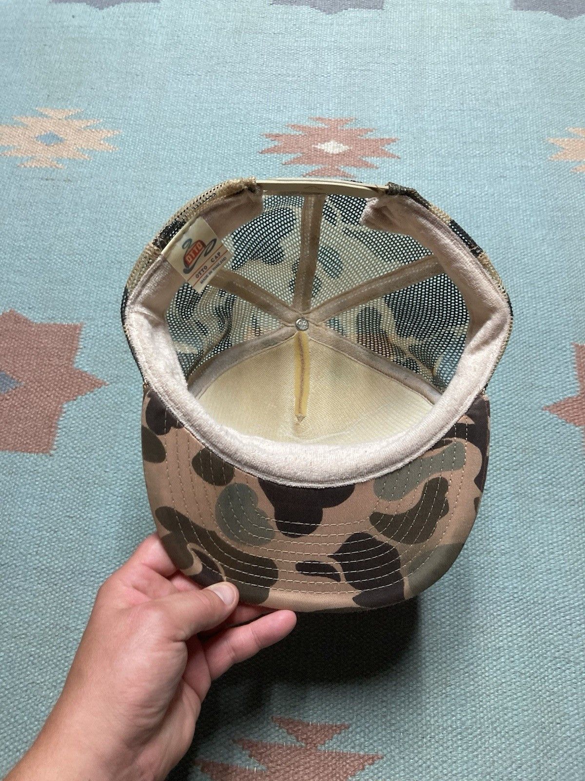Vintage camo trucker hat D&L concrete construction Lansing Michigan Size ONE SIZE - 6 Thumbnail