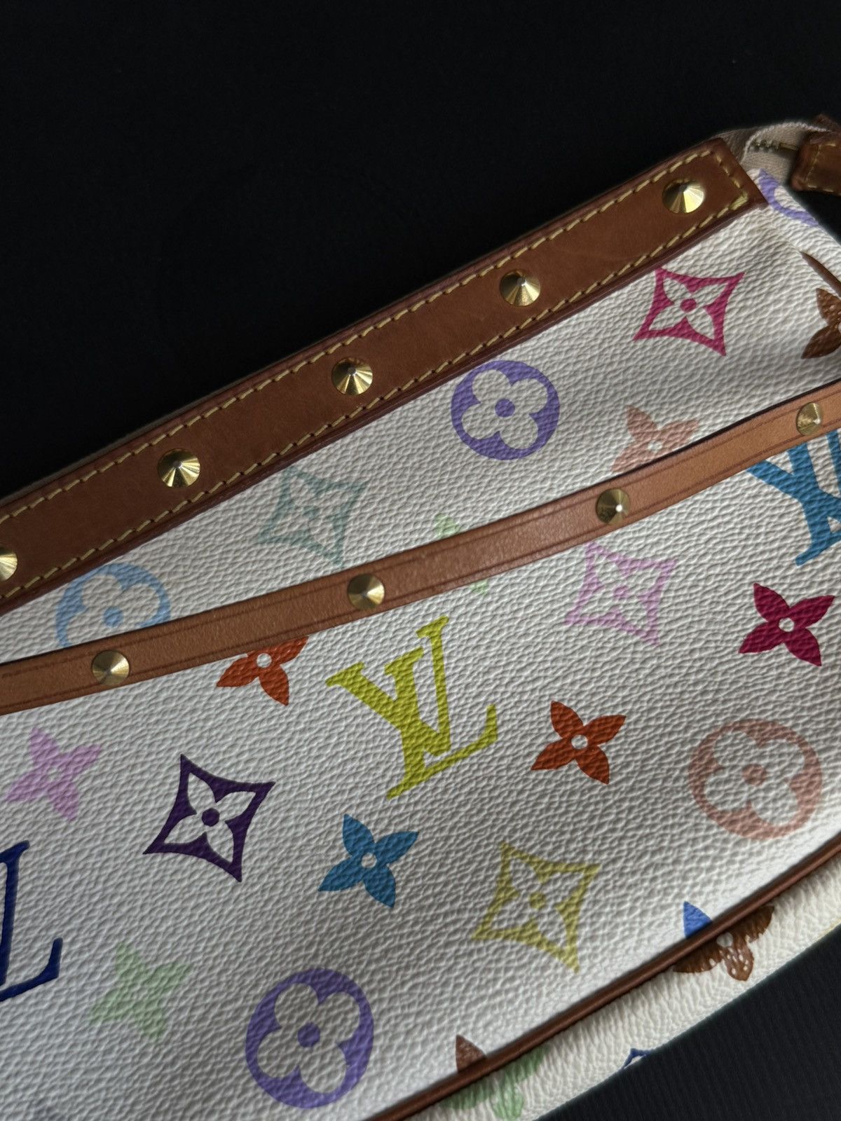 Louis Vuitton Louis Vuitton x Takashi Murakami White Multicolor Pochette Size ONE SIZE - 14 Thumbnail