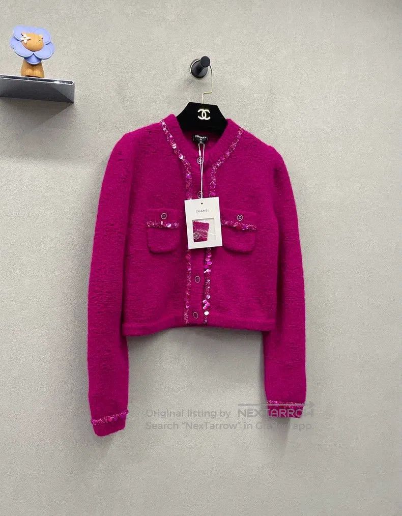 Chanel Chanel Gaoding handmade pearl rose pink cardigan jacket Size XXS / US 00 / IT 34 - 3 Thumbnail
