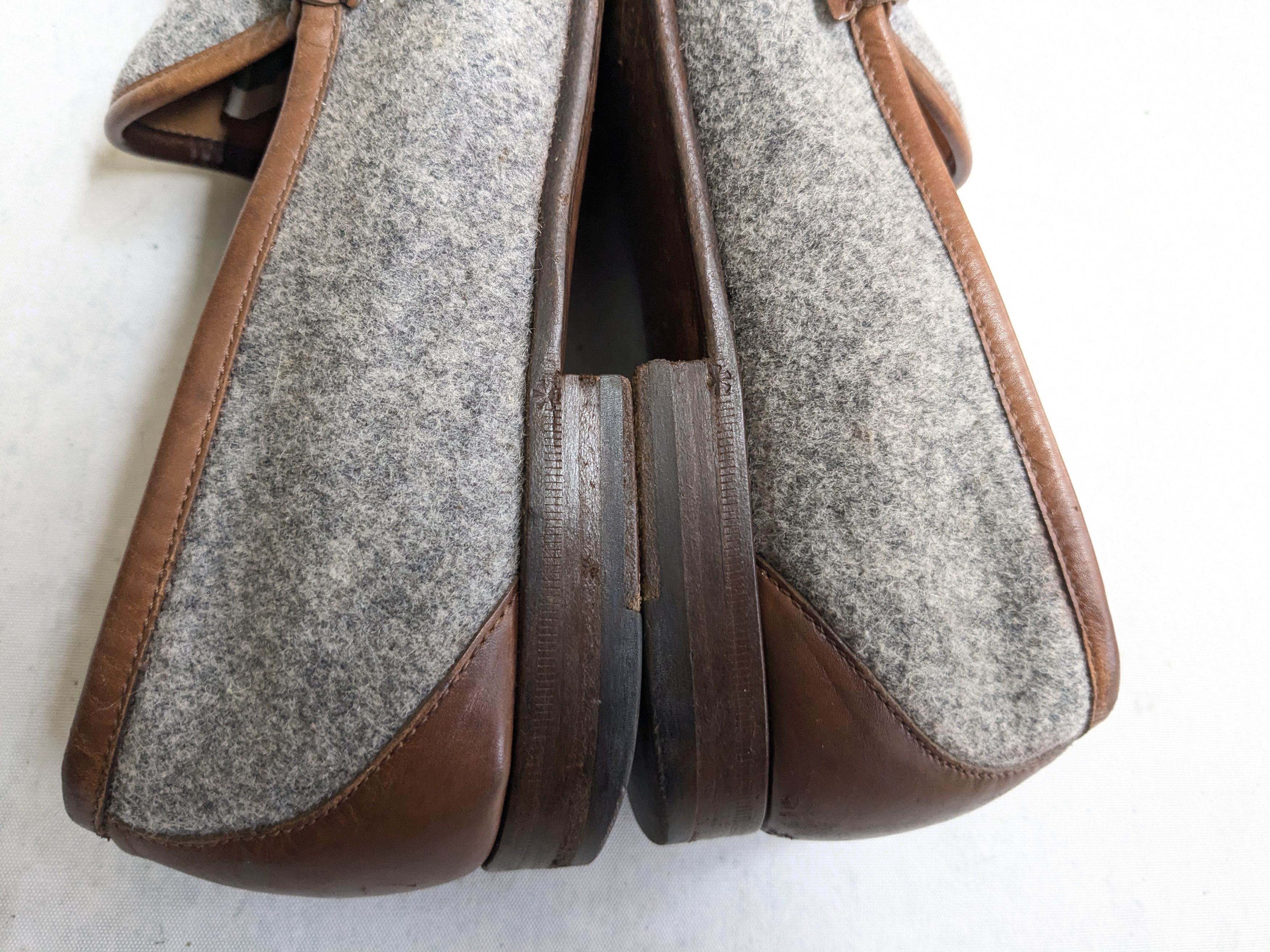 Gucci Gucci Horsebit Loafers Brown Leather Gray Wool 10 Size US 10 / EU 43 - 10 Thumbnail