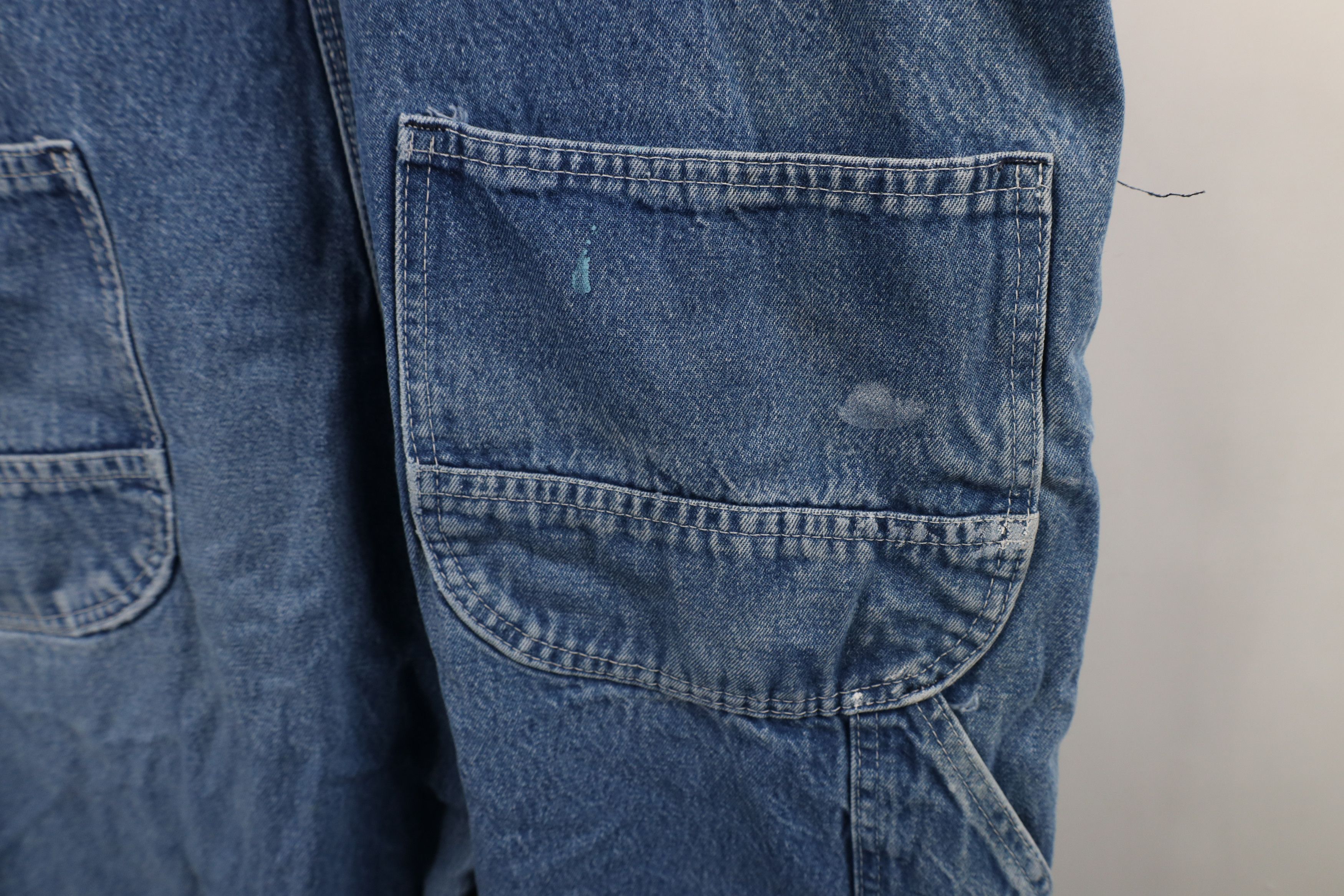 Vintage Vintage 90s Streetwear Thrashed Wide Leg Denim Overalls Size US 42 / EU 58 - 17 Thumbnail