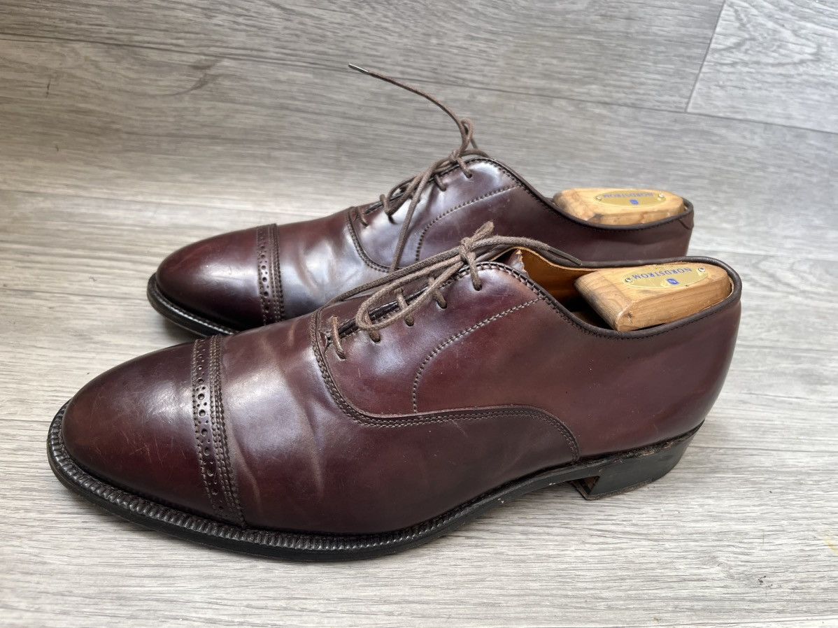 Alden Alden shell cordovan cap-toe oxford leather shoes us 9C/E Size US 7.5 / EU 40-41 - 5 Thumbnail