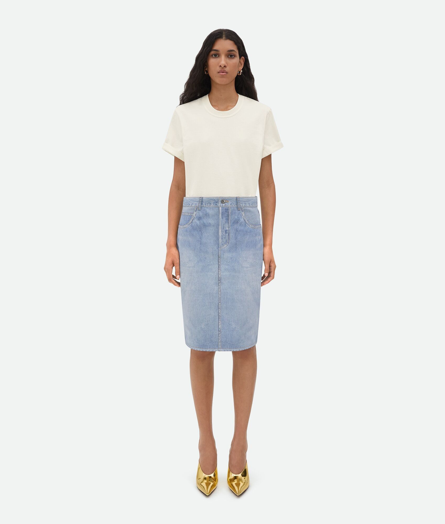 o1bcso1str0425 Light Cotton T-Shirt in Chalk