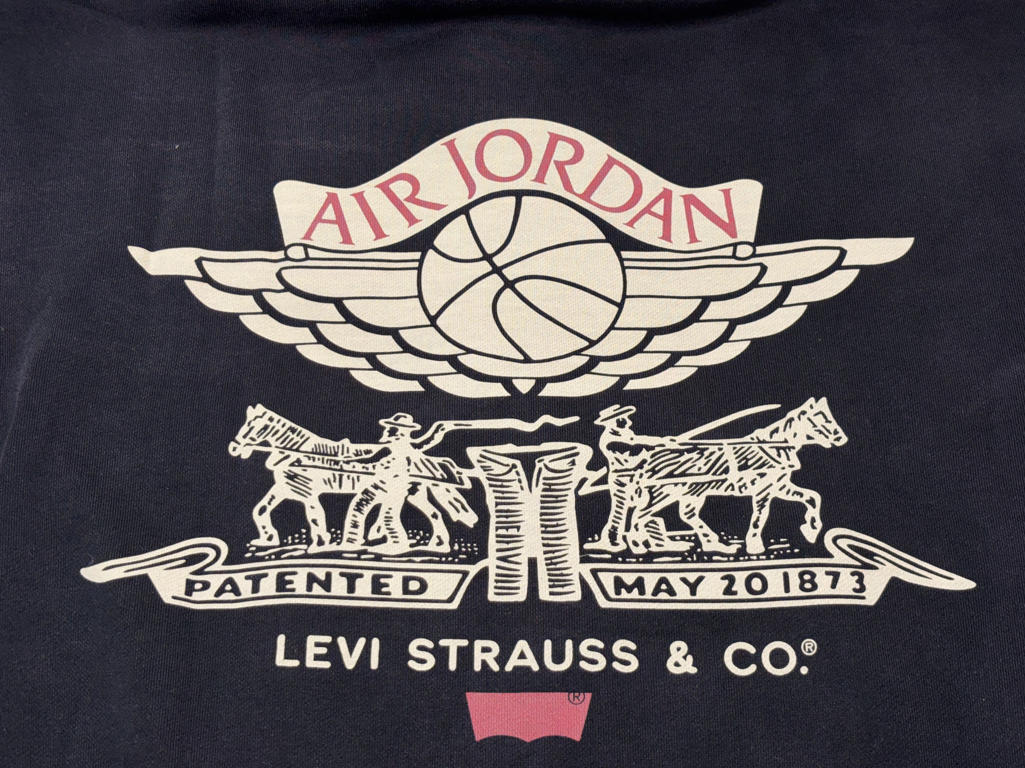 Levi's × Nike Nike Jordan x Levi's Full Zip Hoodie Black Medium IM6734-010 Size US M / EU 48-50 / 2 - 8 Thumbnail