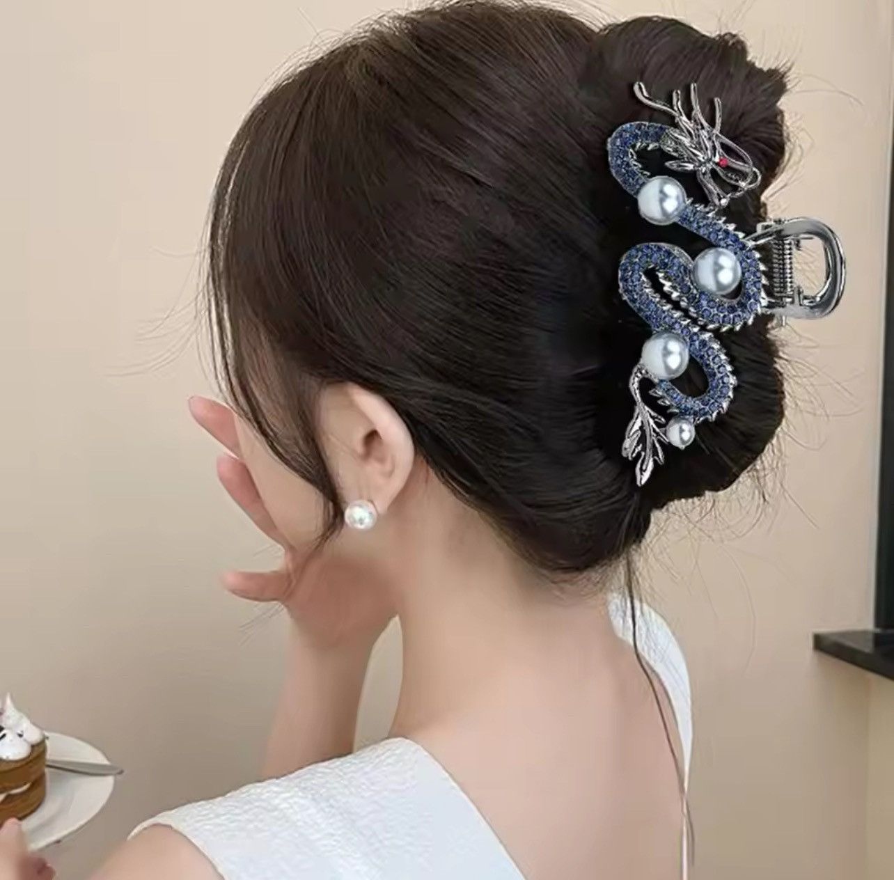 Japanese Brand × Jewelry Blue Dragon Hairpin With Pearl Size ONE SIZE - 1 Thumbnail