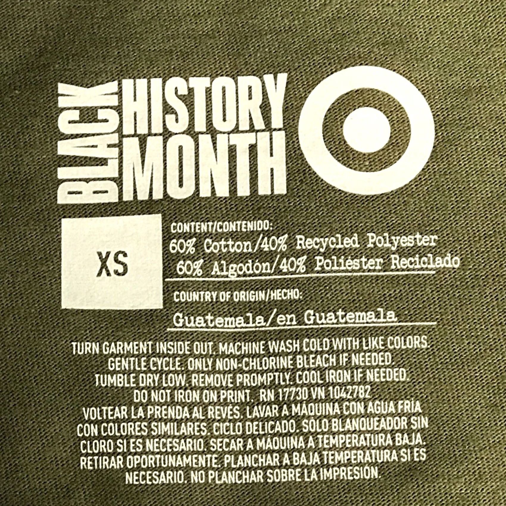 Vintage Target Men Green Abstract Art Portrait Black History Month Graphic T-Shirt XS Size US XS / EU 42 / 0 - 2 Thumbnail