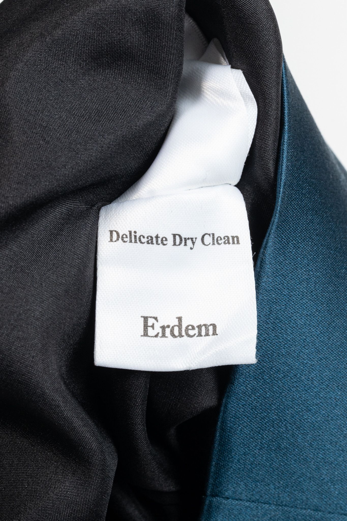 Erdem Erdem Teal Silk Satin Embellished-Yoke Pleated Dress Size S / US 4 / IT 40 - 12 Thumbnail