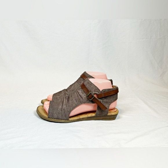 Other Blowfish Malibu Balla Brown Canvas Leather Gladiator Sandals Size US 7 / IT 37 - 4 Thumbnail
