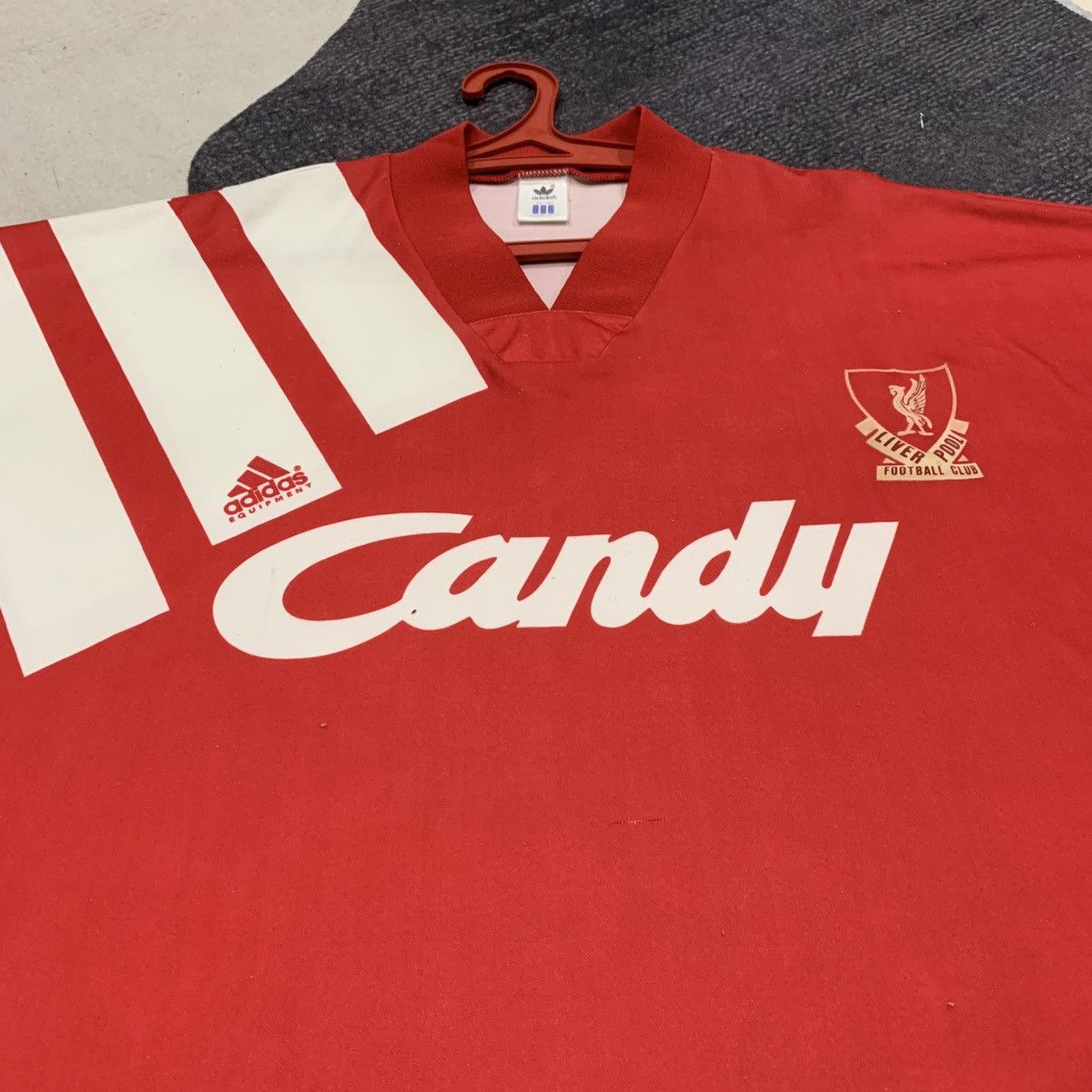 Adidas Liverpool 1991-93 Adidas Candy Home Shirt L Vintage Retro Size US L / EU 52-54 / 3 - 3 Thumbnail