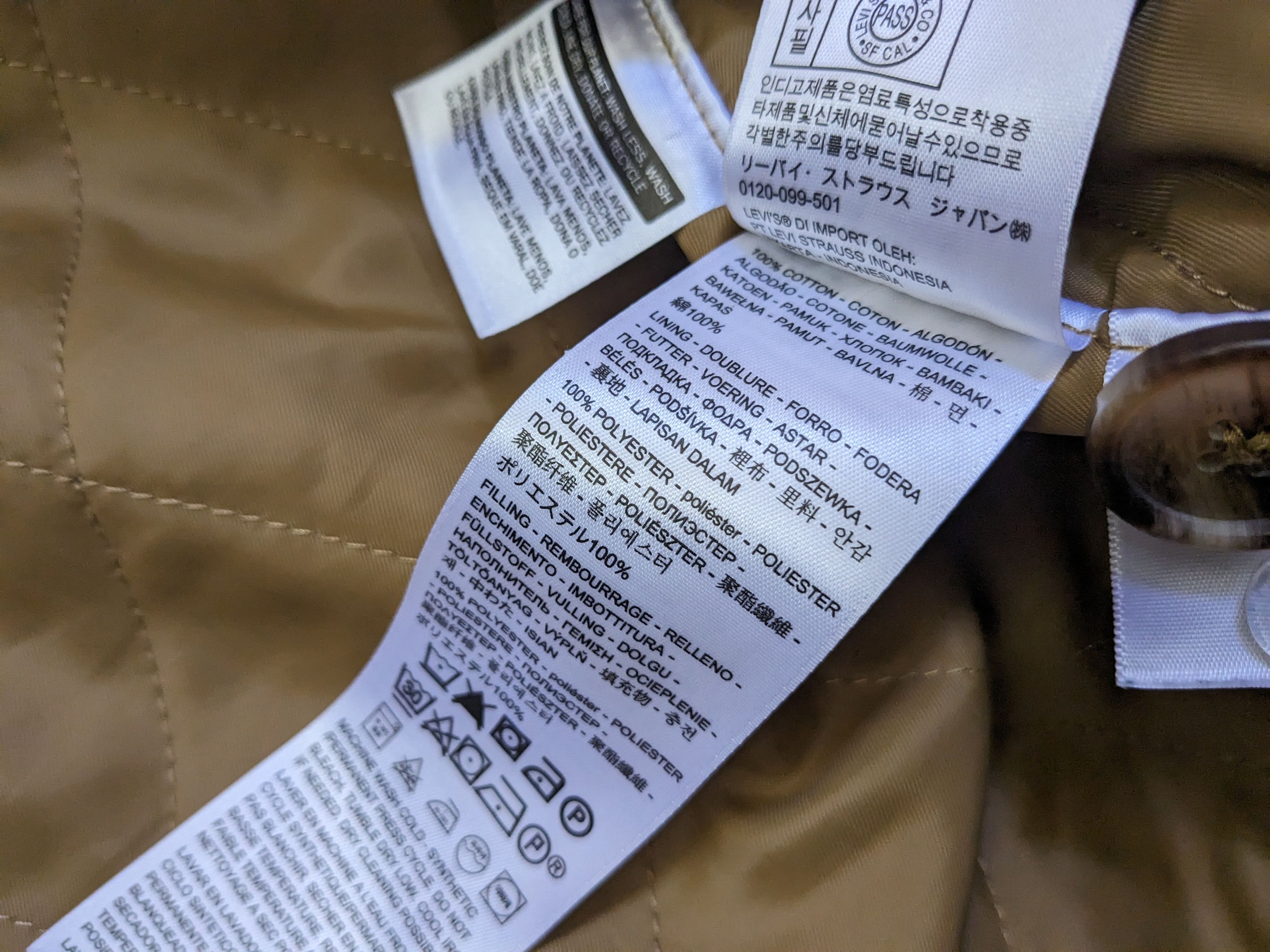 Levi's Levi's Luna Coat Medium Tan Brown Cotton Polyester Canvas Size US M / EU 48-50 / 2 - 11 Thumbnail