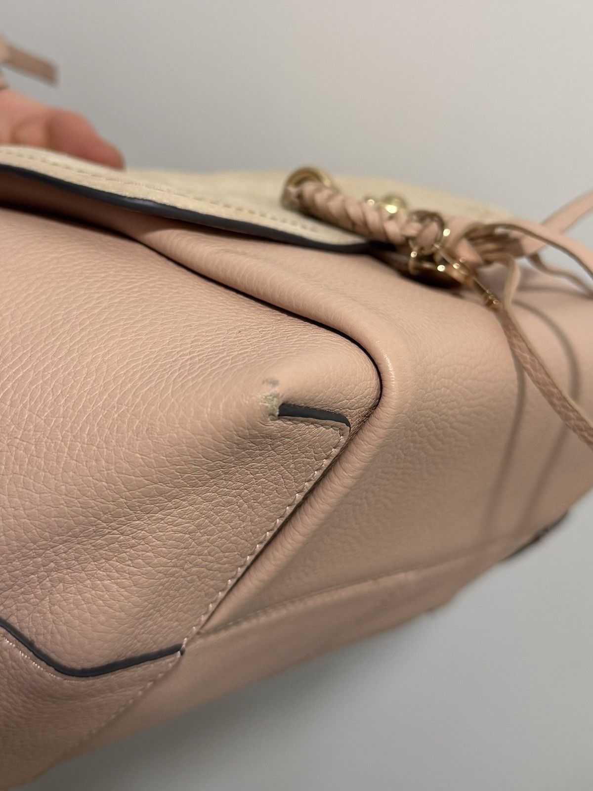 See by Chloe DDP See By Chloe Joan Leather crossbody suede bag peach Size ONE SIZE - 13 Thumbnail