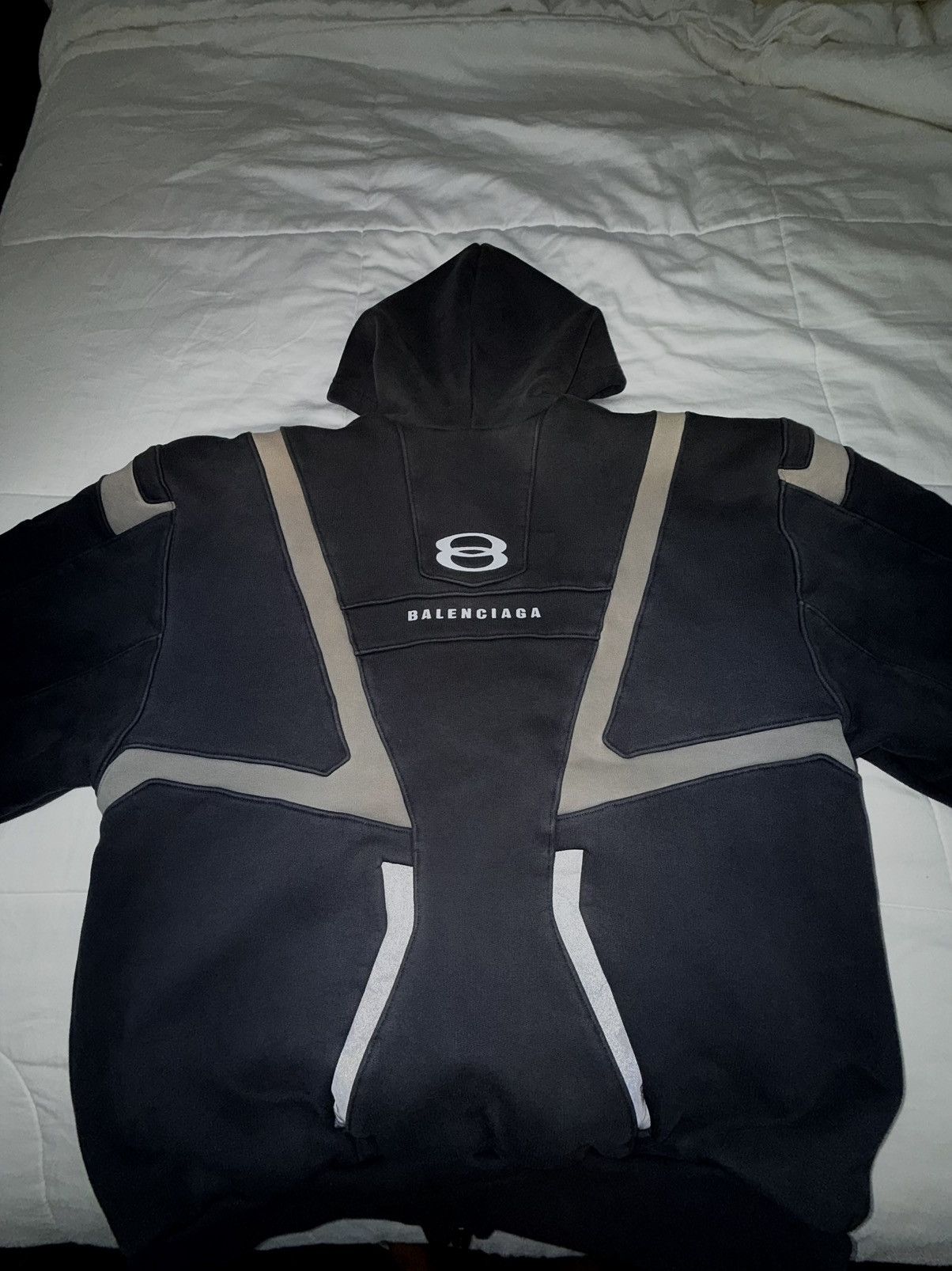 Balenciaga Balenciaga Unity Sports Icon Biker Zip-Up Hoodie Oversized Size US L / EU 52-54 / 3 - 3 Thumbnail