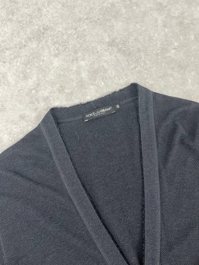 Dolce & Gabbana 2010s Dolce & Gabbana Black Minimalist Cardigan Sweater Size US M / EU 48-50 / 2 - 5 Thumbnail