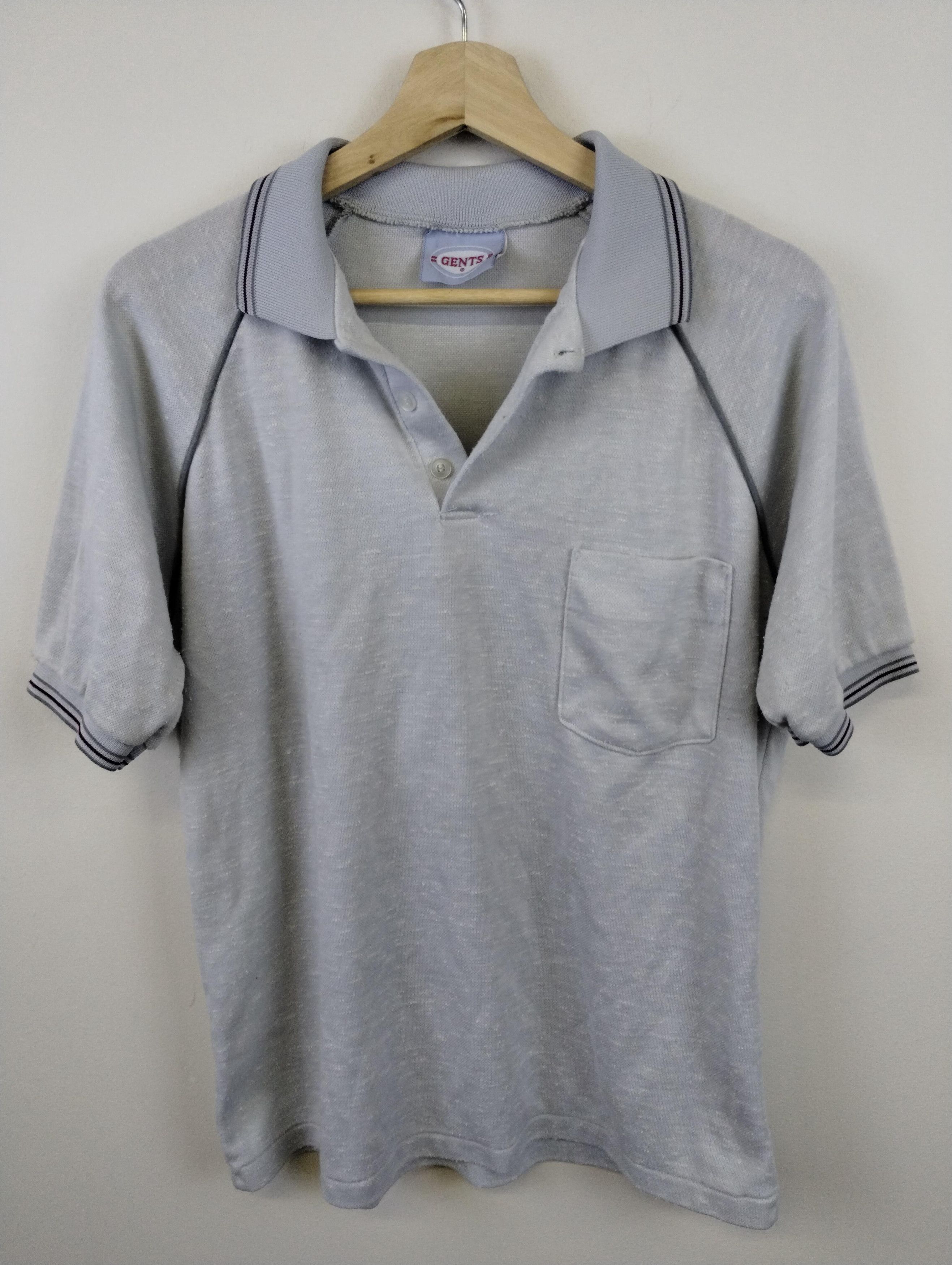 Gents × Vintage Vintage 80s Gents Raglan Cut Pocket Polo Size US M / EU 48-50 / 2 - 1 Thumbnail
