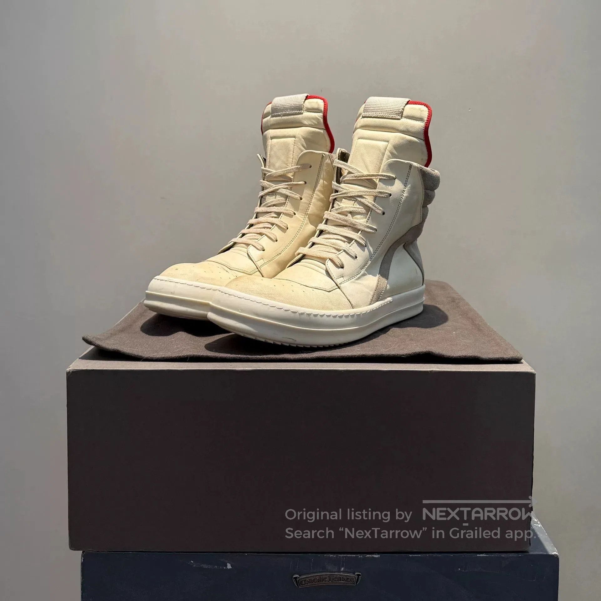 Rick Owens rick owens geobasket rare color leather sneakers. Size US 7.5 / EU 40-41 - 1 Thumbnail
