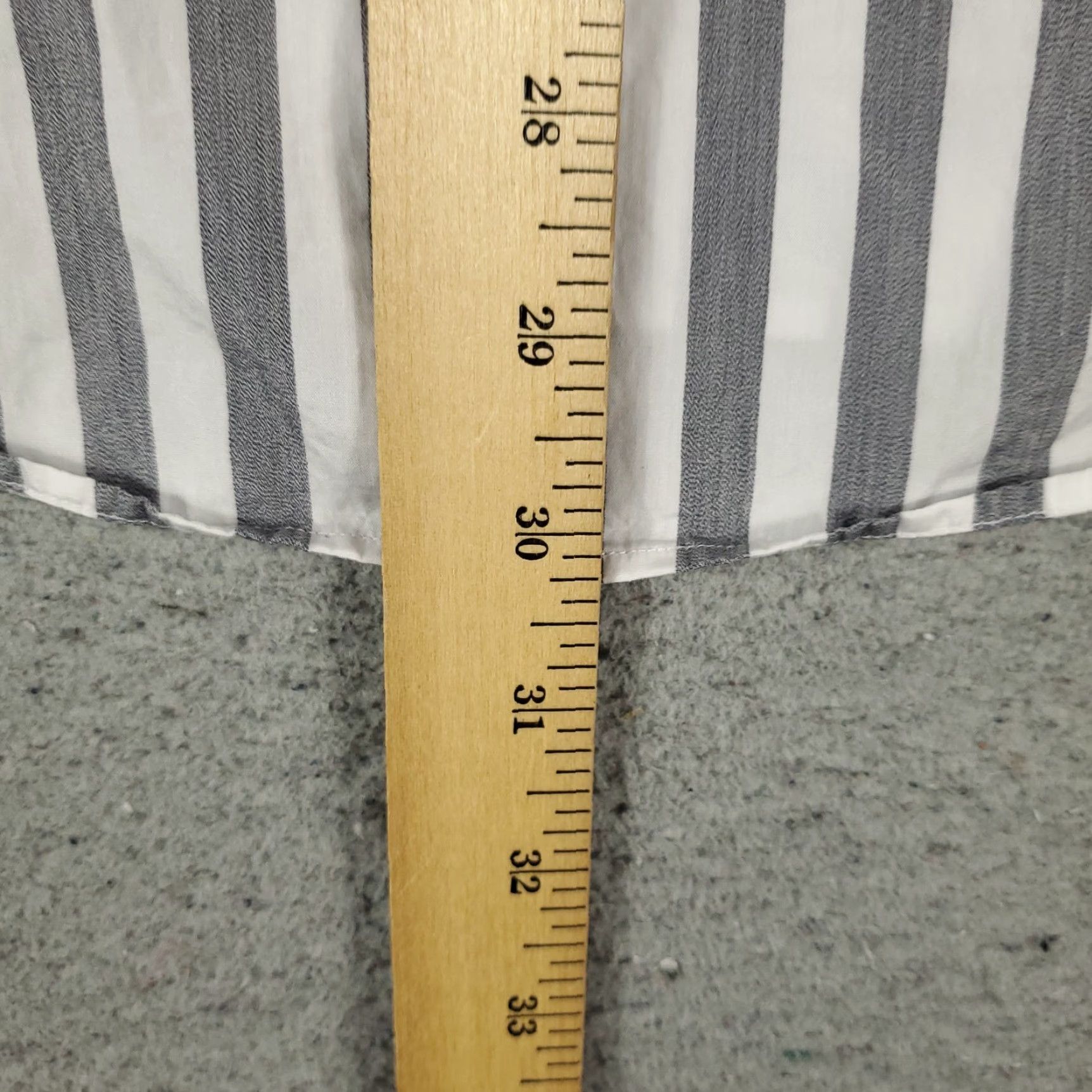 J.Lindeberg J. Lindeberg Shirt Mens Medium Gray Striped Button-Up Long Sleeve Slim Fit Cotton Size US M / EU 48-50 / 2 - 5 Thumbnail
