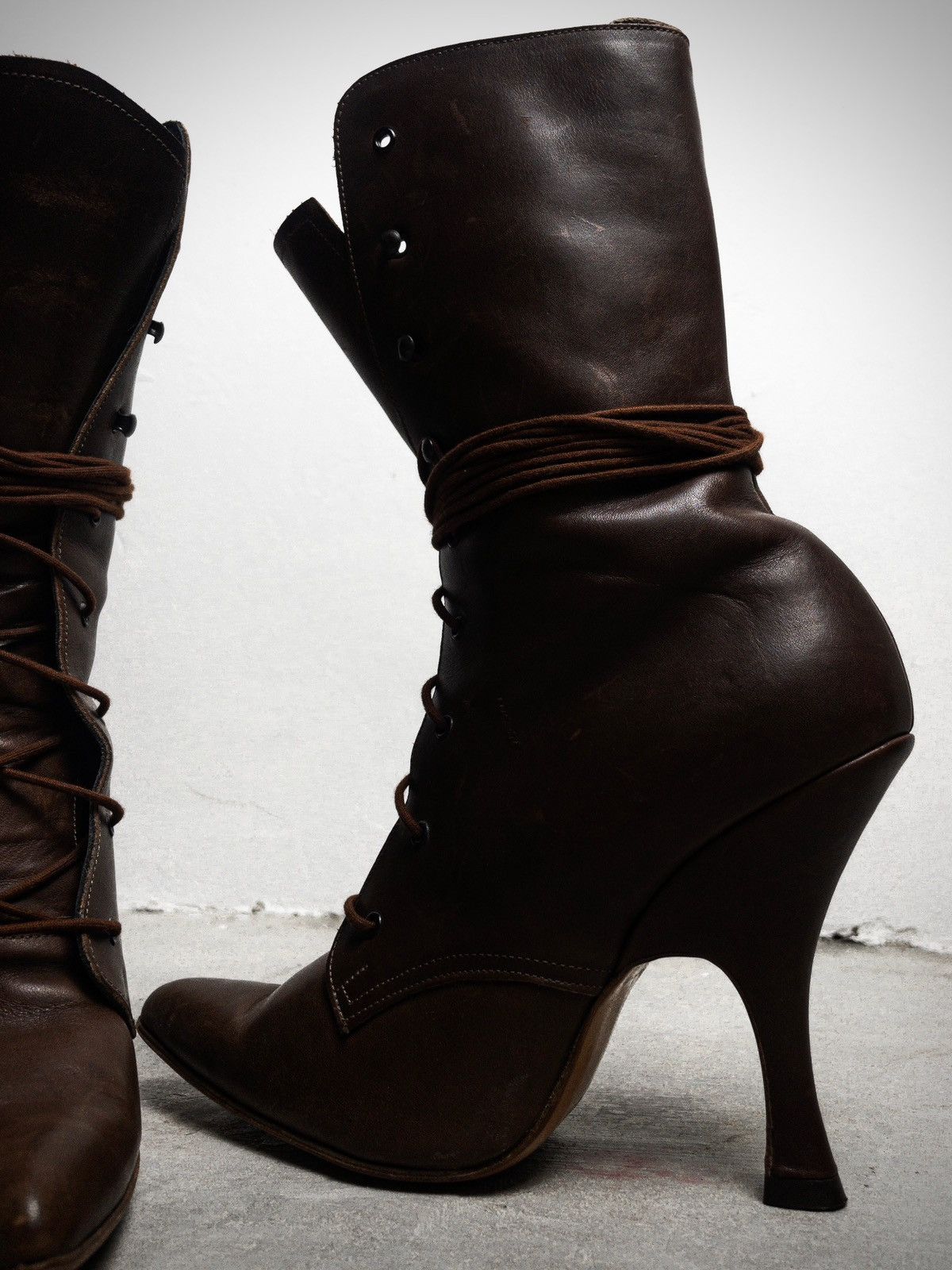 Vivienne Westwood 80’s Vivienne Westwood “Witches” heel pointed boots Size US 7 / IT 37 - 2 Thumbnail