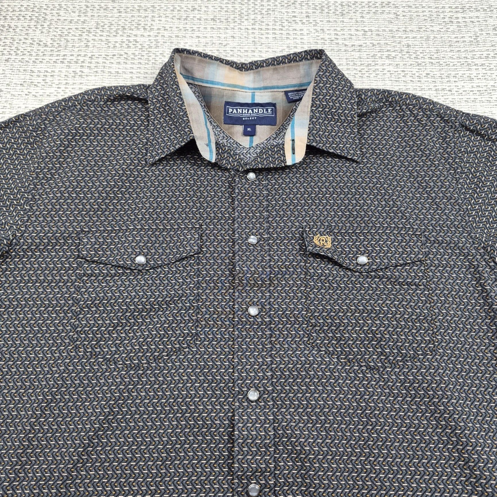 Vintage Panhandle Select Snap Up Shirt Mens XL Gray Geometric Western Long Sleeve Vintage No Size US XL / EU 56 / 4 - 4 Thumbnail