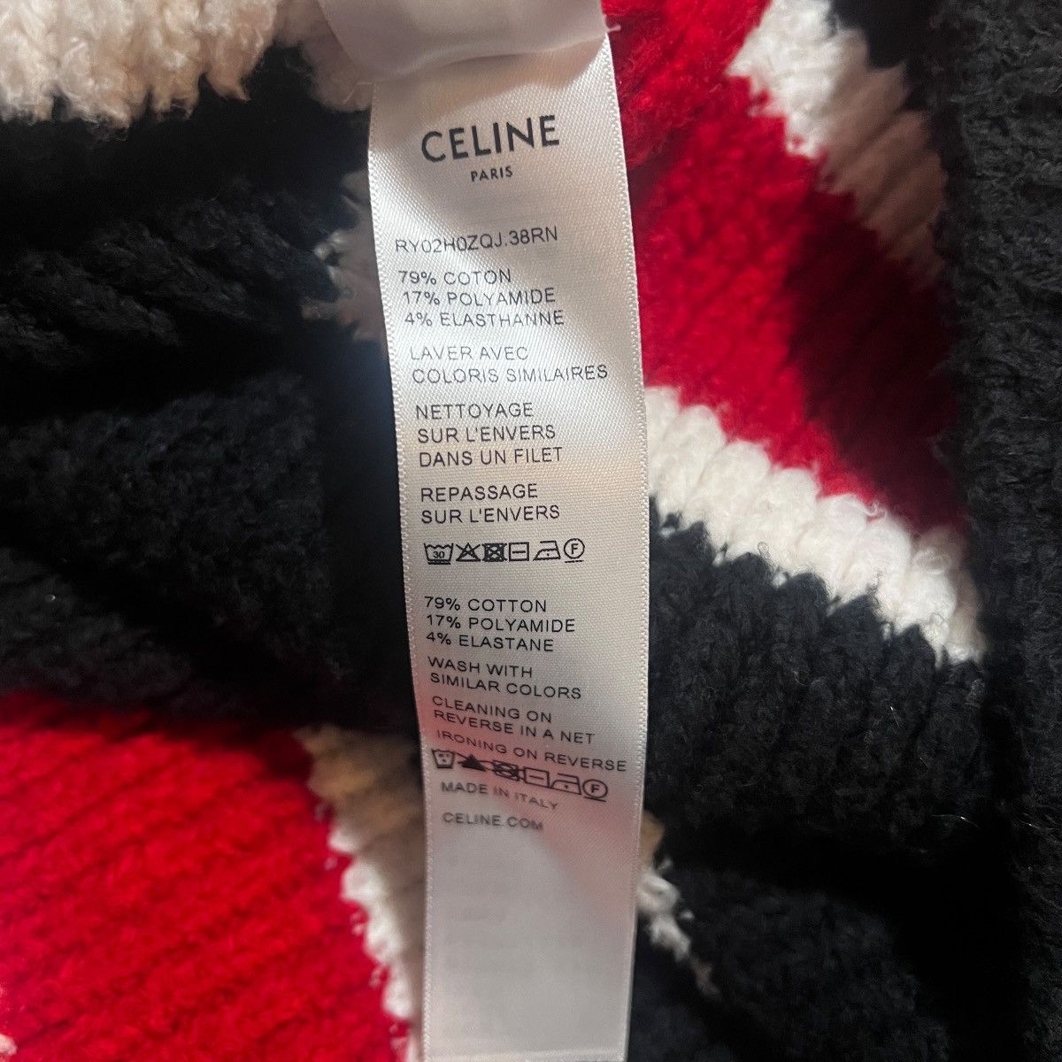 Celine CELINE 2021AW BY HEDI SLIMANE Boxy Crewneck Striped Knit S Size US S / EU 44-46 / 1 - 5 Thumbnail