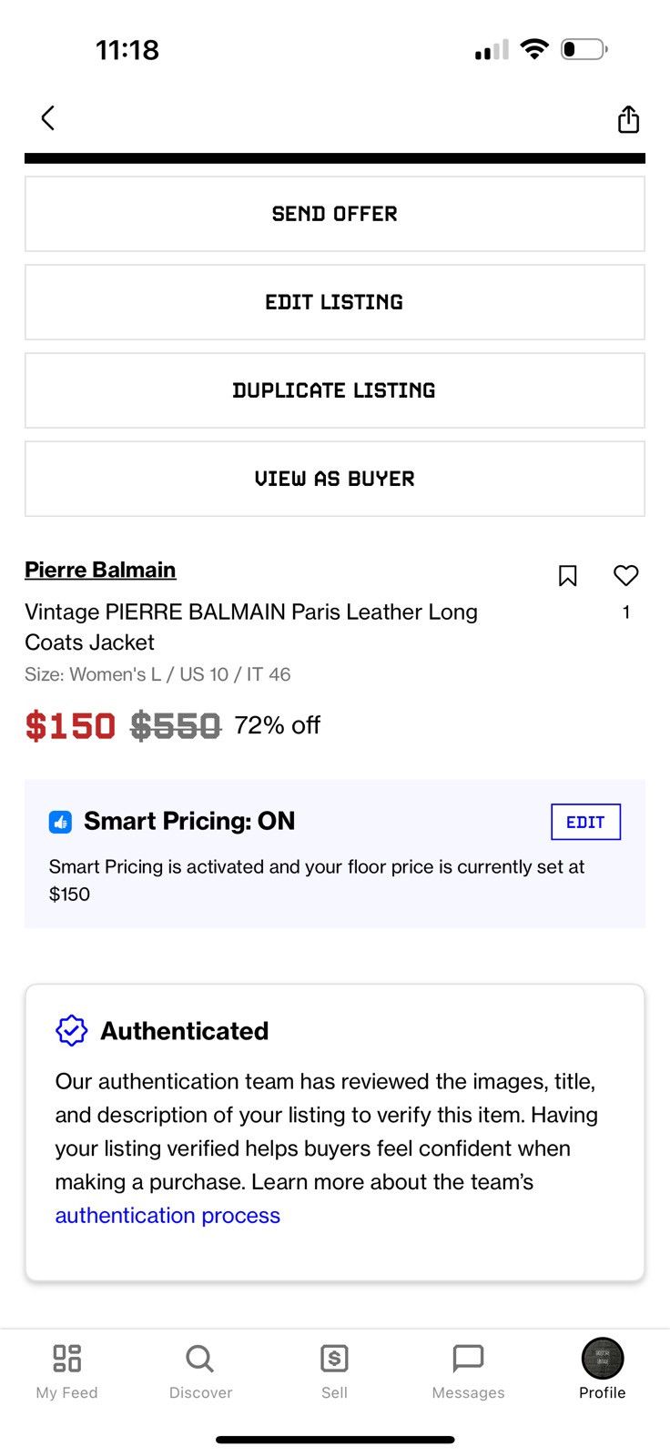 Pierre Balmain Vintage PIERRE BALMAIN Paris Leather Long Coats Jacket Size L / US 10 / IT 46 - 13 Thumbnail
