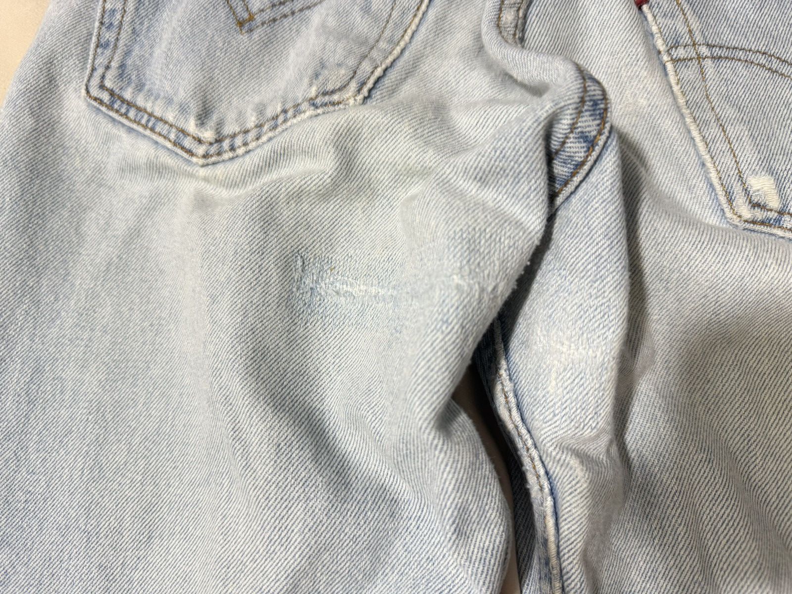 Levi's Vintage 00s Levi's Patchwork 501 Thrashed Distressed Size US 29 - 7 Thumbnail