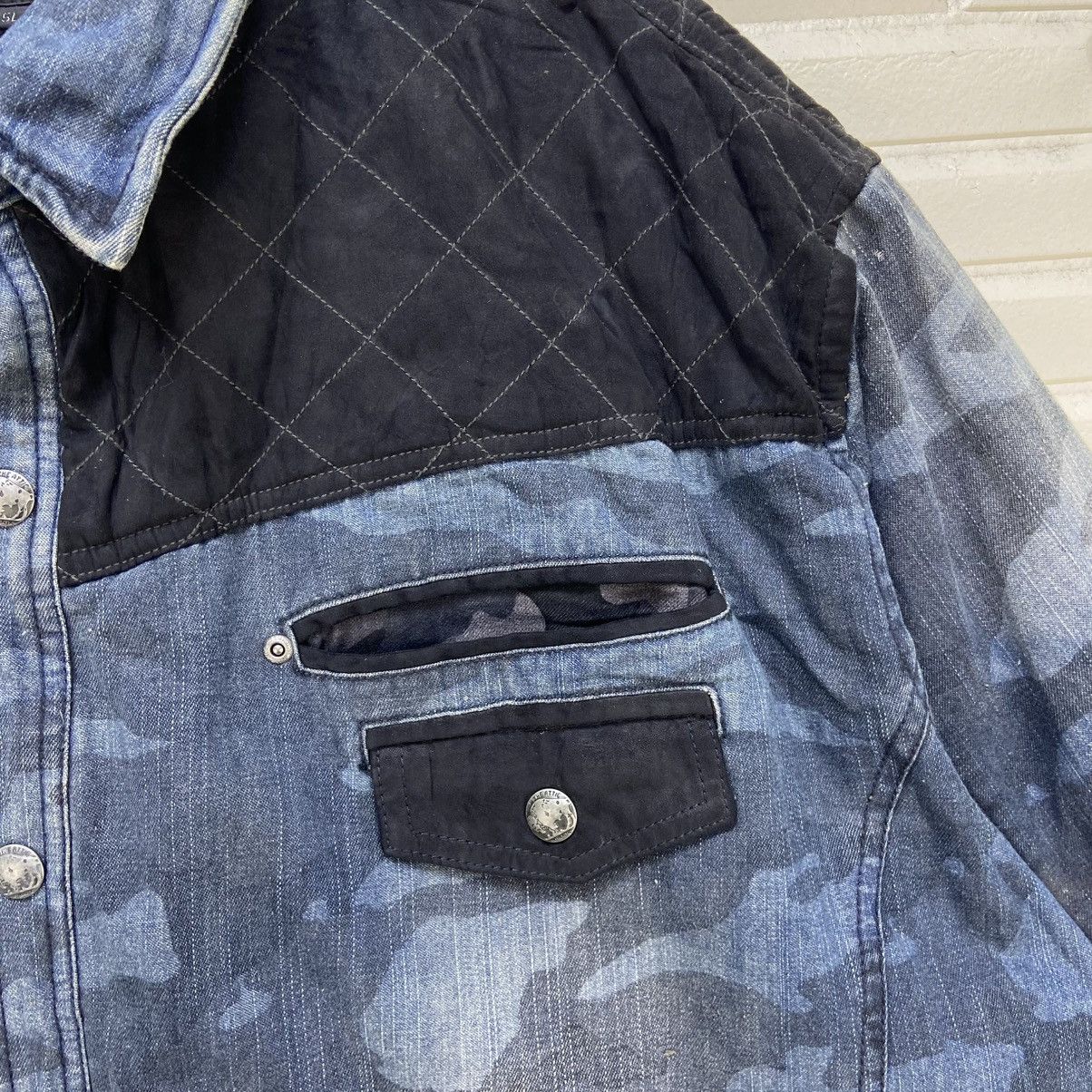 In The Attic 🔥In The Attic Camouflage Synthetic Leather + Denim Jacket Size US XXL / EU 58 / 5 - 13 Thumbnail