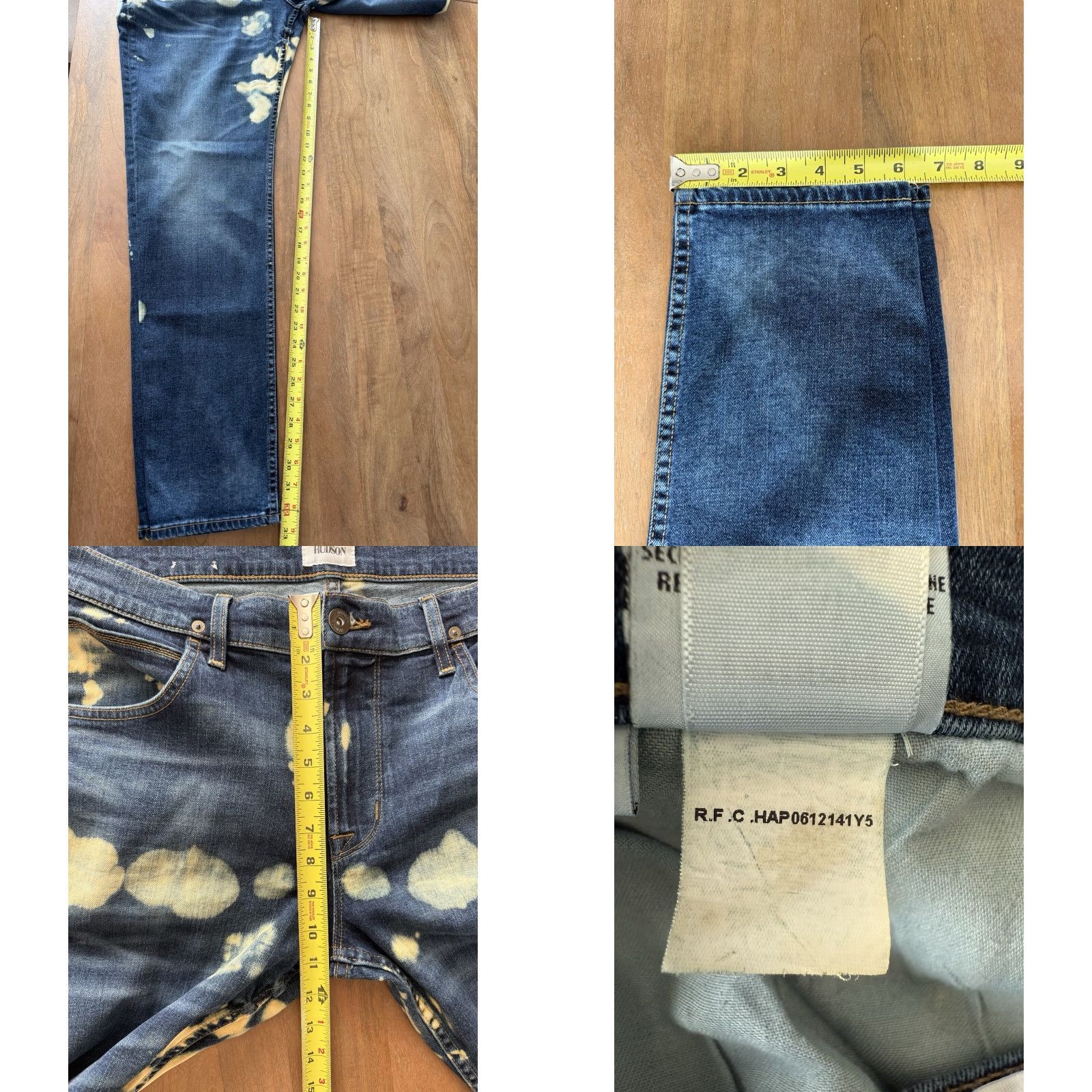 Hudson Hudson Jeans Hudson Blake Slim Straight Jeans Mens 36 Denim Blue Splatter 5-Pocket Logo casual slim fit Size US 36 / EU 52 - 8 Thumbnail