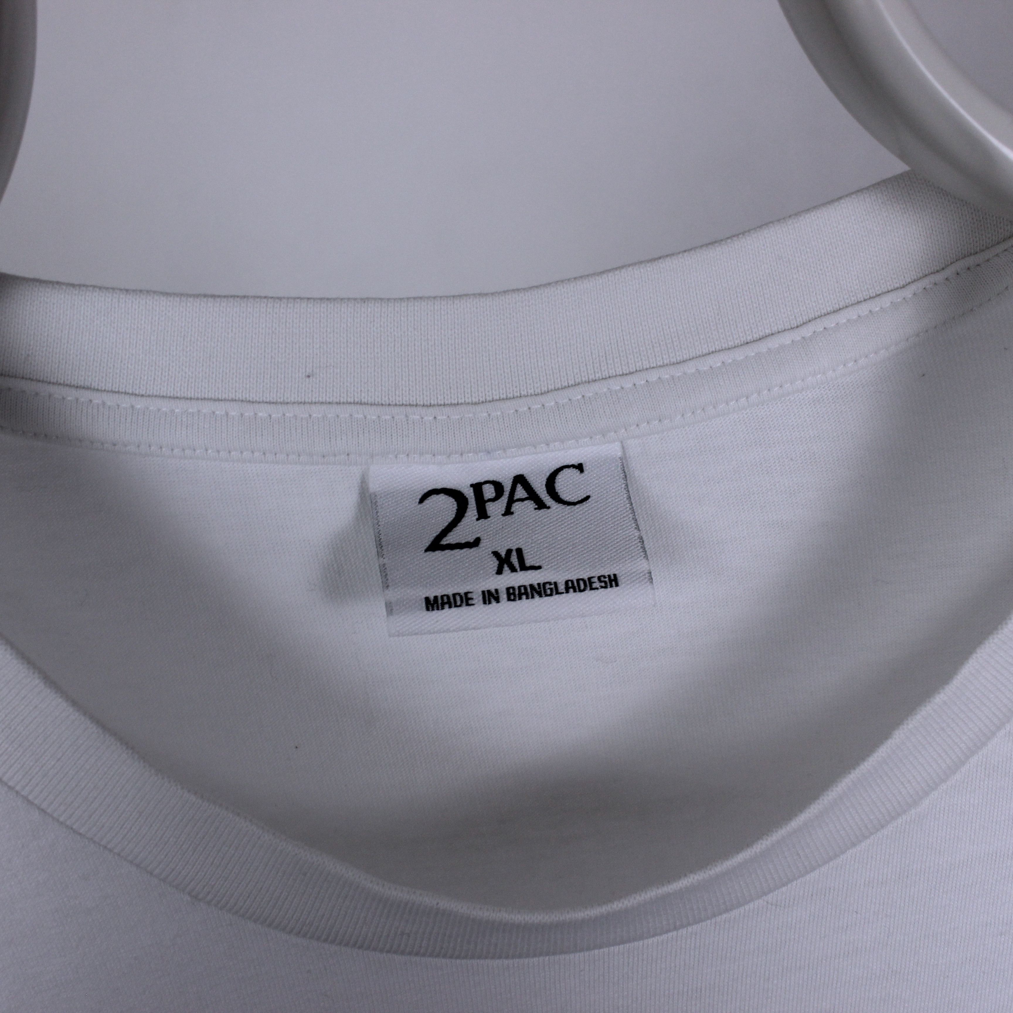 Rap Tees 2Pac Tupac band t shirt tee men cotton XL white 2021 Size US XL / EU 56 / 4 - 4 Thumbnail