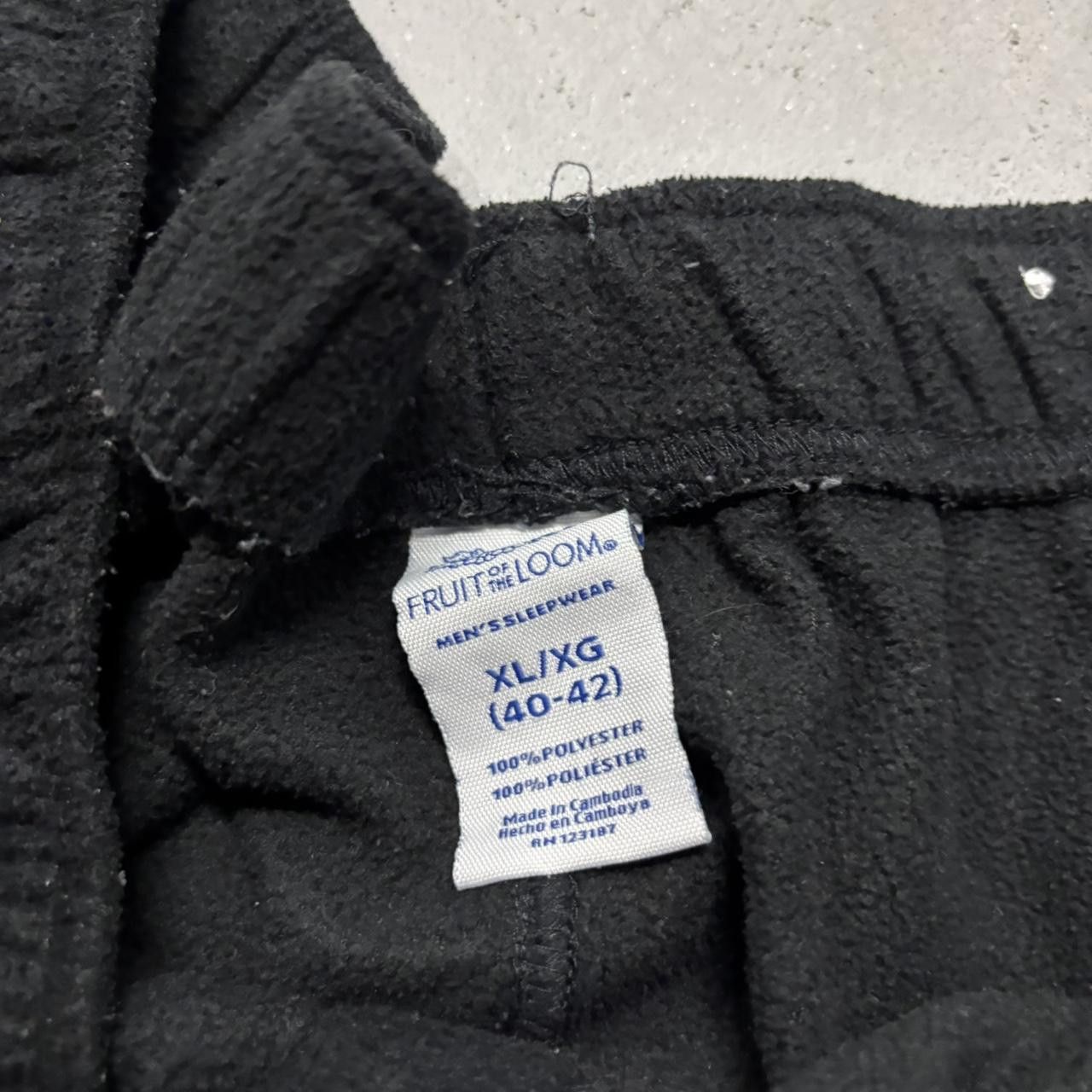 Japanese Brand × Vintage Crazy Vintage Y2K/2000s Baggy Black Fleece Comfy Skater Essential Sweatpants! Size US 36 / EU 52 - 6 Thumbnail