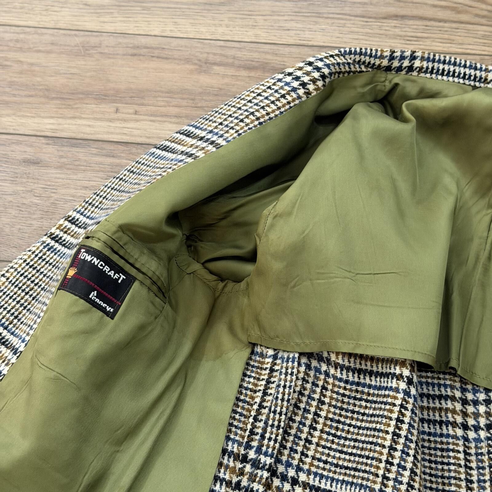 JCPenney Vintage 60s JC Penney Towncraft Wool Tweed Blazer Coat Size 38R - 11 Thumbnail