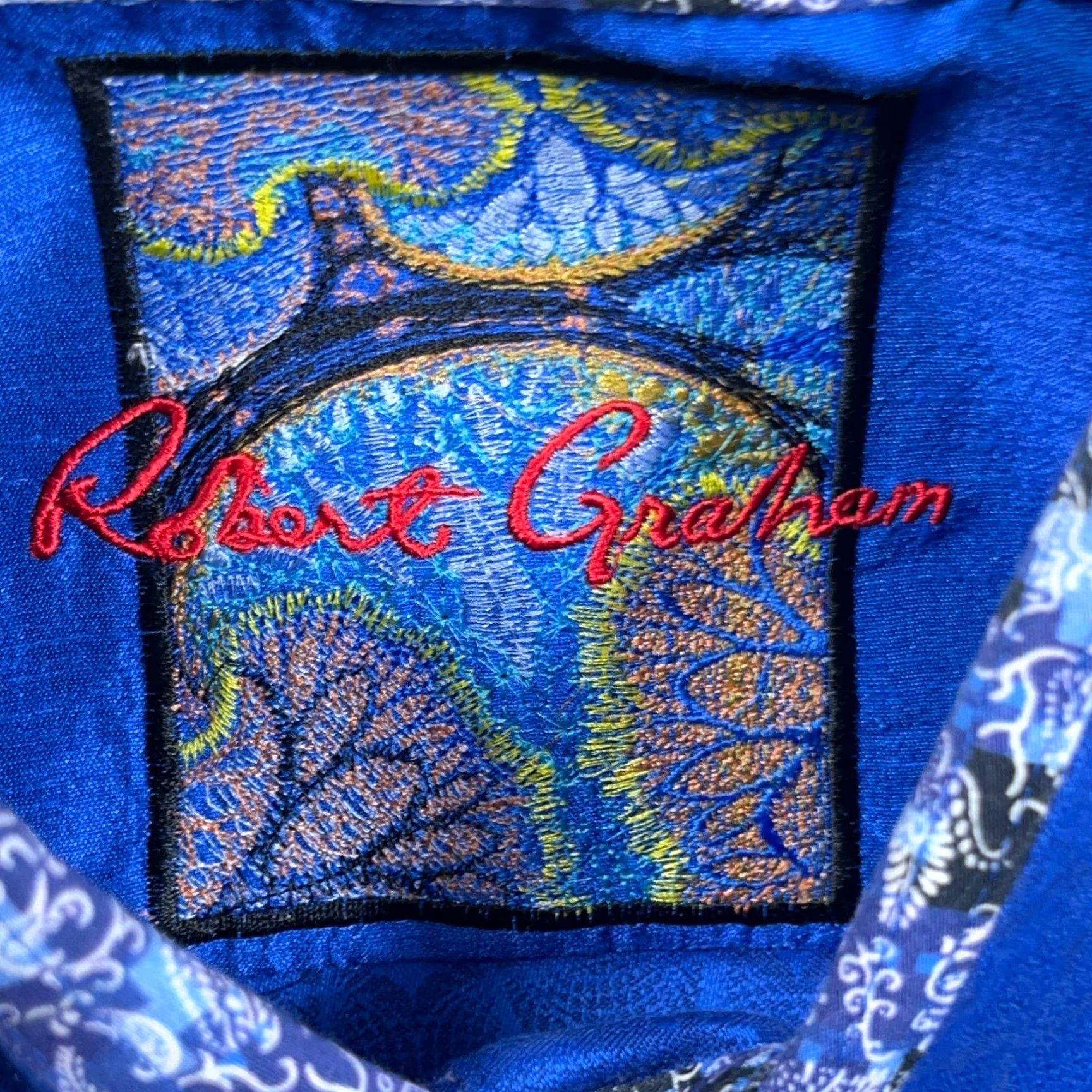 Robert Graham Robert Graham Shirt Men Small Blue Button Up Geometric Classic Fit Size US S / EU 44-46 / 1 - 3 Thumbnail