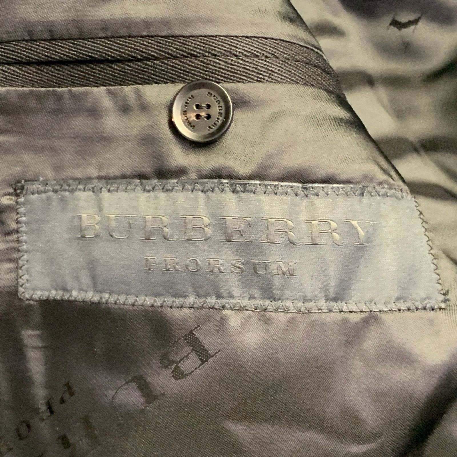 Burberry Prorsum BURERRY PRORSUM Black Wool Twill Notch Lapel Sport Coat Size 40R - 7 Thumbnail