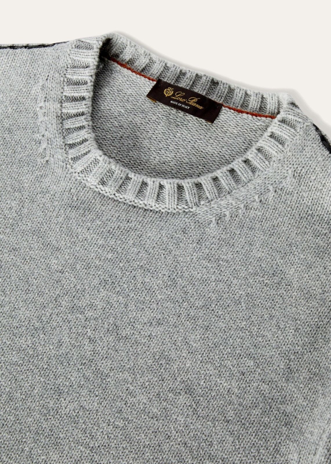 Loro Piana o1srvl11e1024 Girocollo Pearse Cashmere Sweater in Grey Size US XL / EU 56 / 4 - 4 Thumbnail