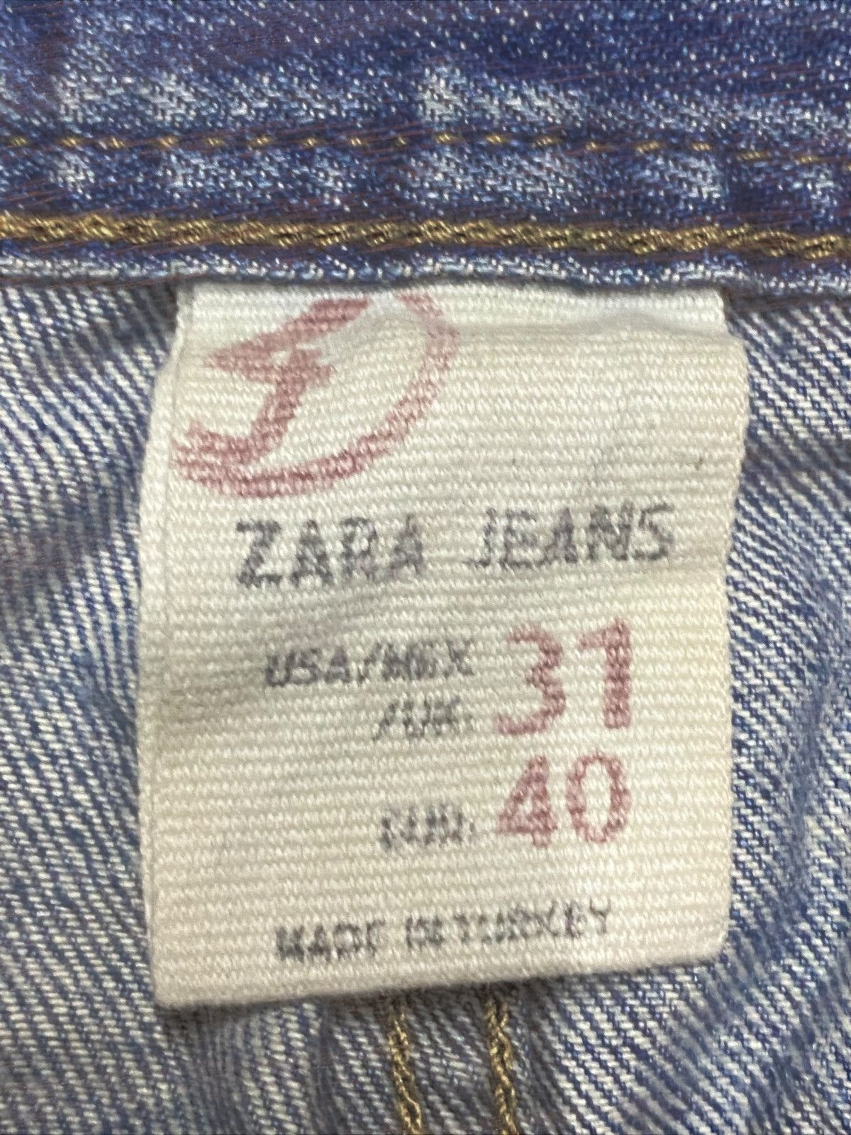 Rhude × Zara Vintage Reg Trademark Zara Jeans Distressed Loose Jeans Size US 33 - 21 Thumbnail