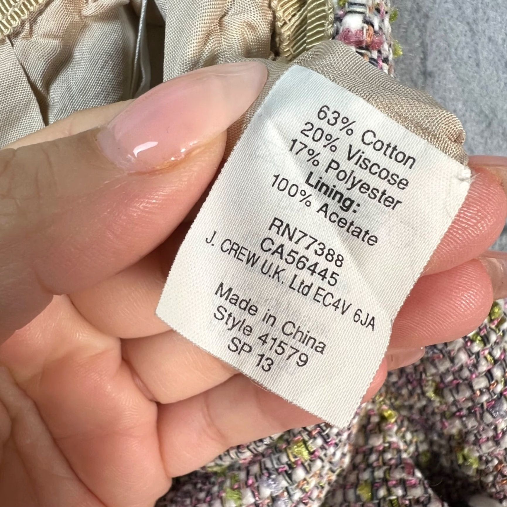 J.Crew J. Crew Tweed Mini Skirt Womens Size 00 Pink/Yellow Lined Short Casual Spring Summer Size 24" / US 00 / IT 34 - 4 Thumbnail