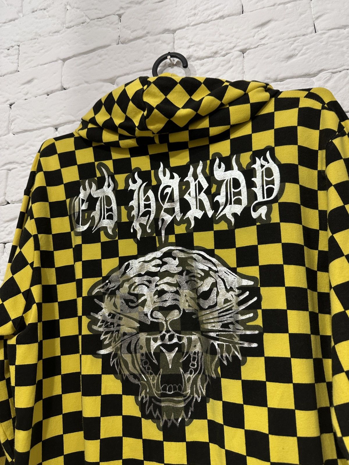 Ed Hardy Ed Hardy Tiger Checkered Hoodie SZ L fits like M USA Size US M / EU 48-50 / 2 - 10 Thumbnail
