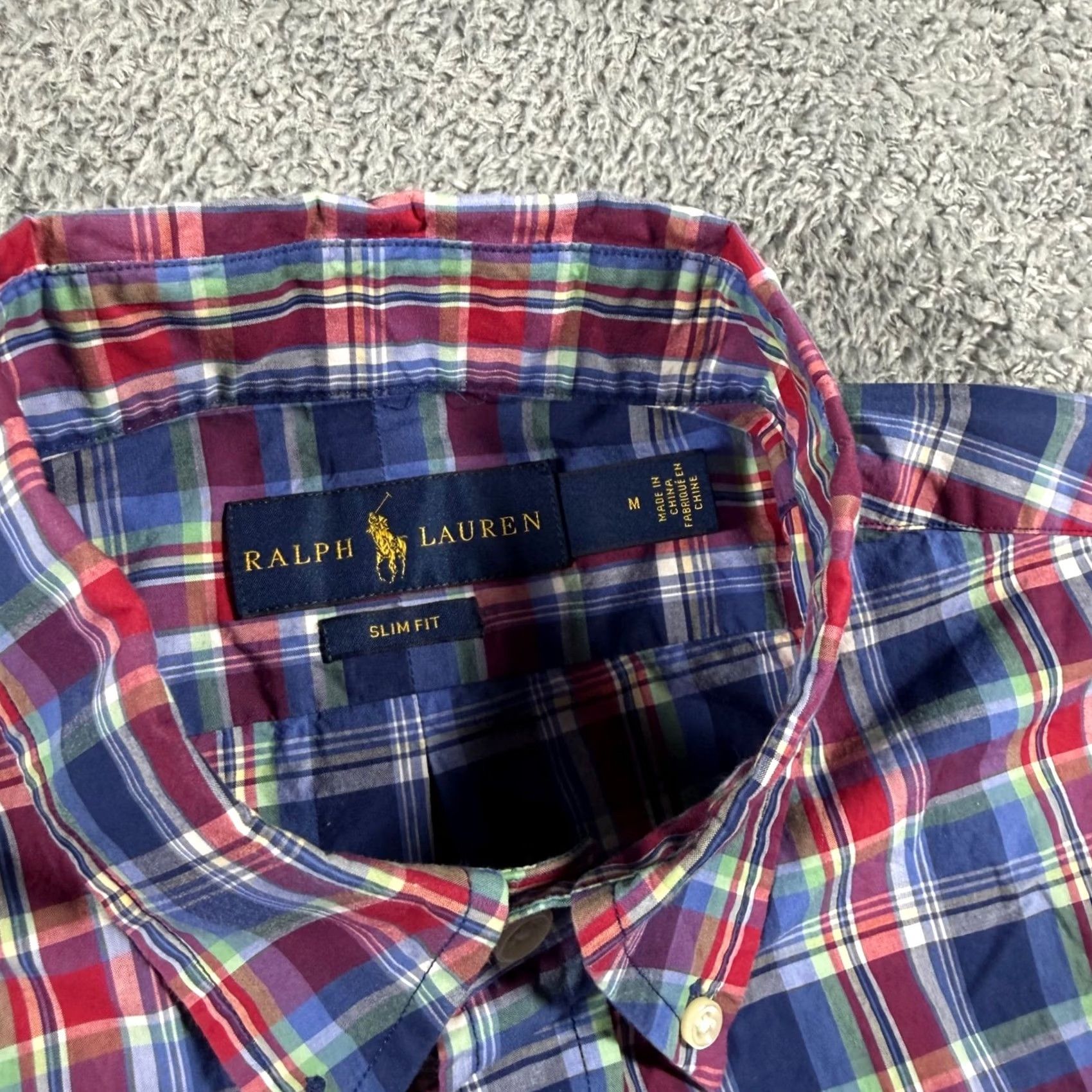 Ralph Lauren Ralph Lauren Polo Slim Fit Madras Plaid Button-Down Shirt Men M Multicolor Size US M / EU 48-50 / 2 - 3 Thumbnail