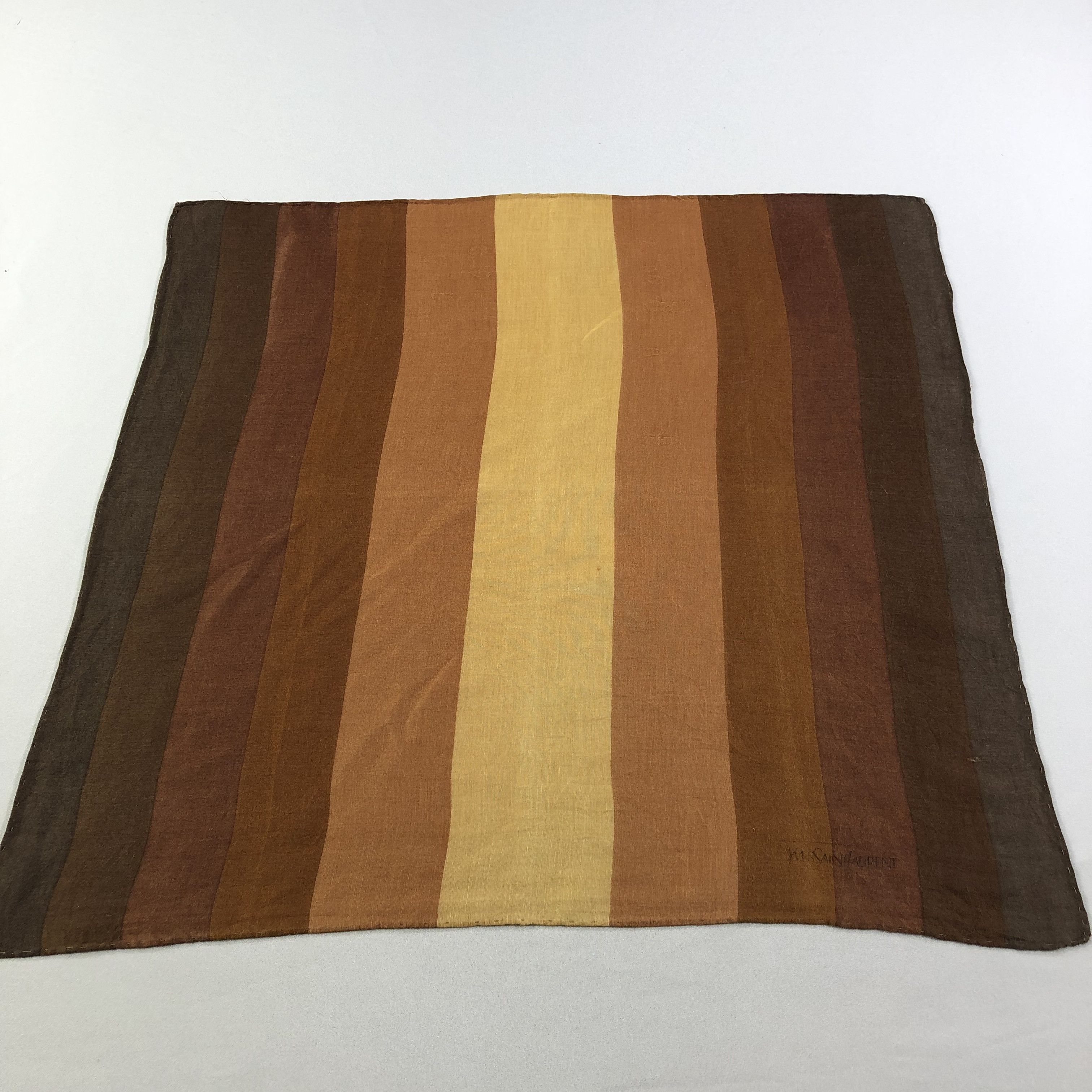 Yves Saint Laurent YSL Hand Rolled Handkerchief Neckerchief Bandana H1746 Size ONE SIZE - 1 Thumbnail