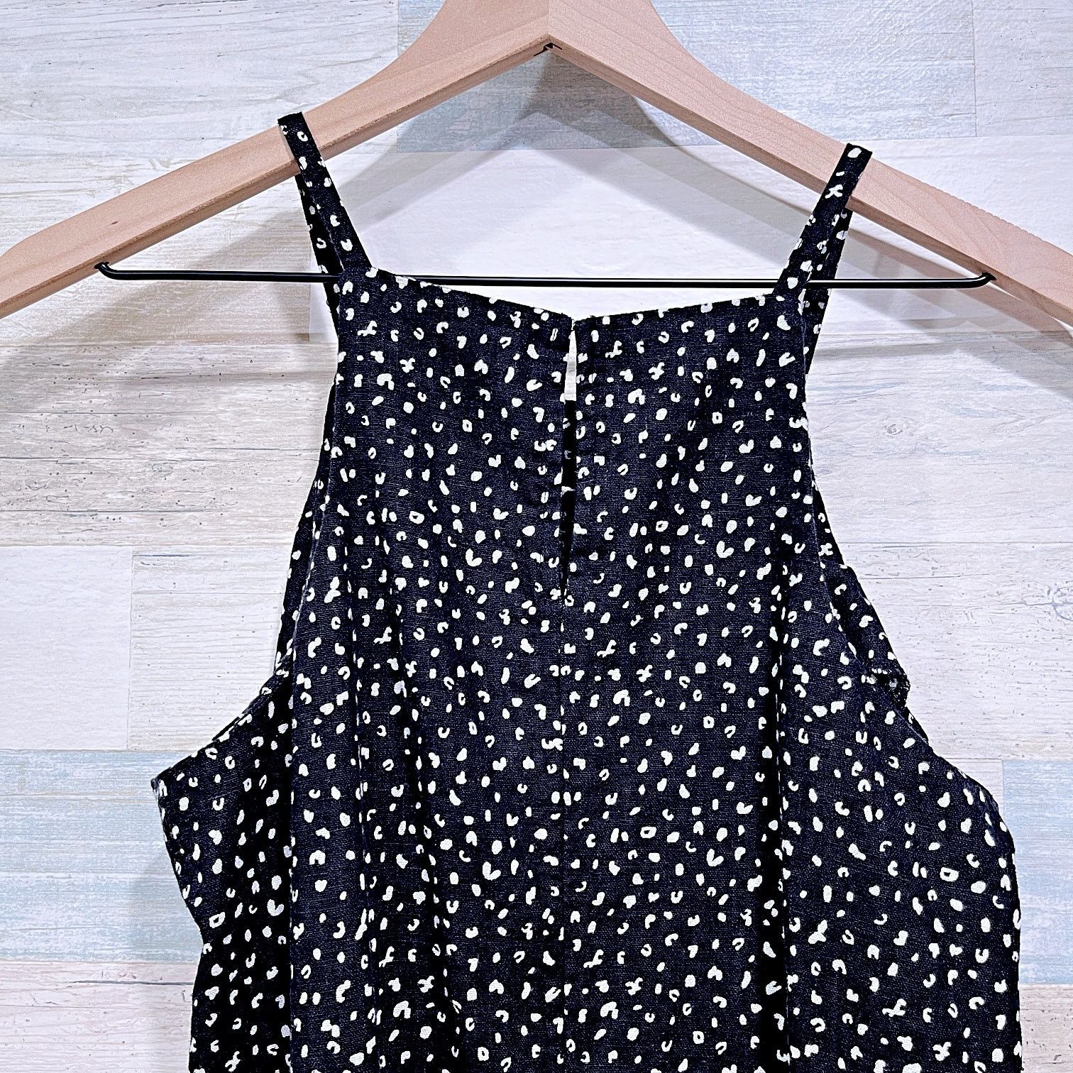Old Navy Old Navy Linen Square Neck Dress Black Womens Small Tall Size S / US 4 / IT 40 - 4 Thumbnail