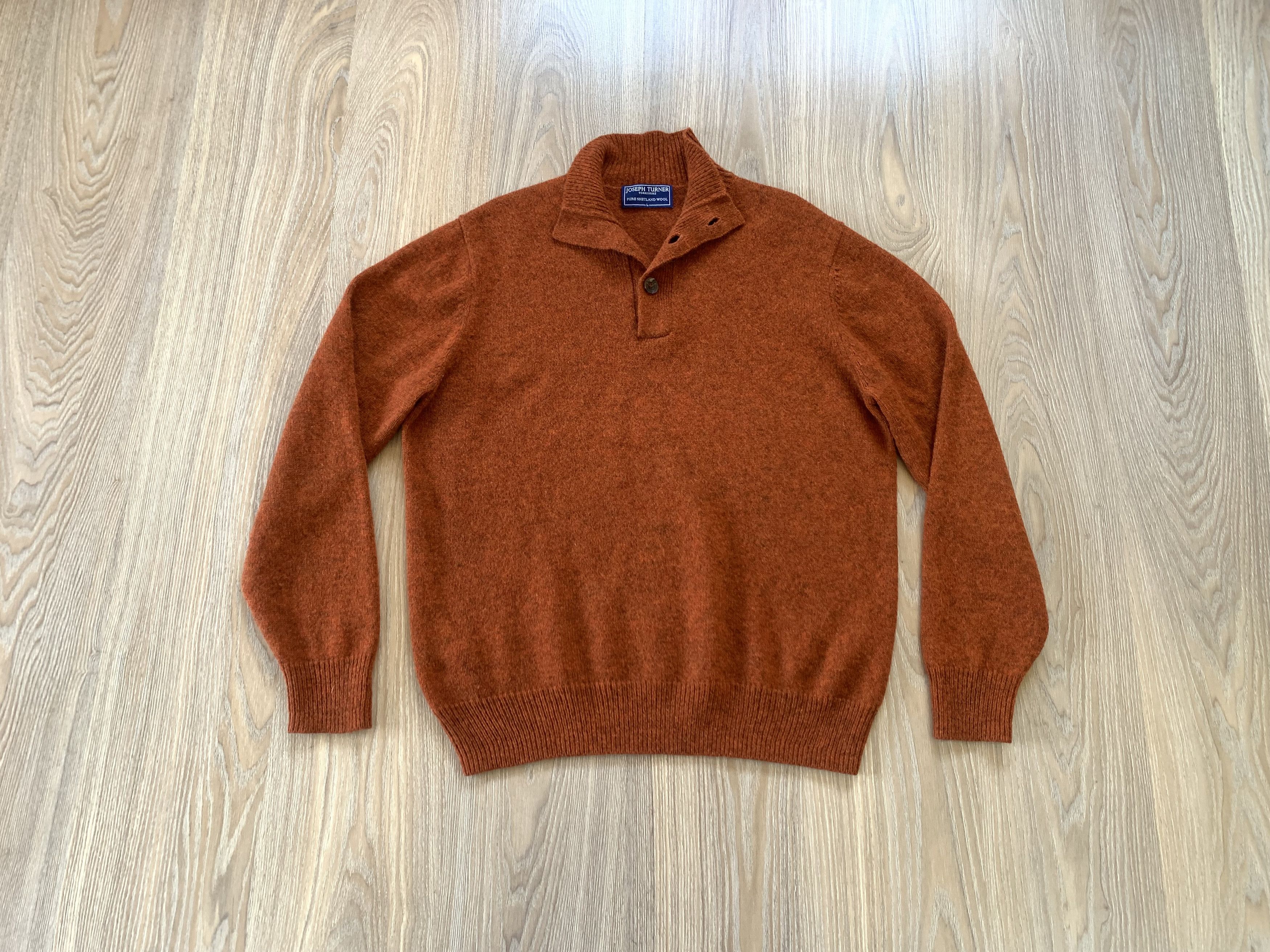 Other Joseph Turner Yorkshire Pure Shetland Wool Jumper Sweater Size US L / EU 52-54 / 3 - 1 Thumbnail