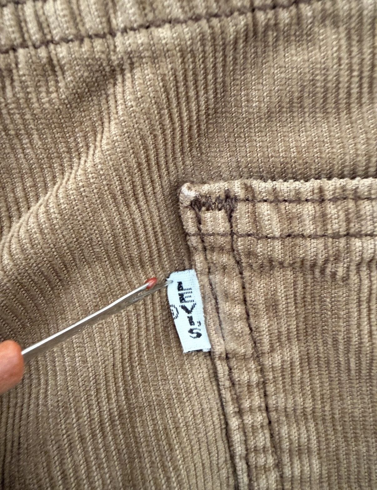 Levi's Vintage Clothing Vintage Corduroy Levi 519 Talon Zipper Size US 29 - 4 Thumbnail