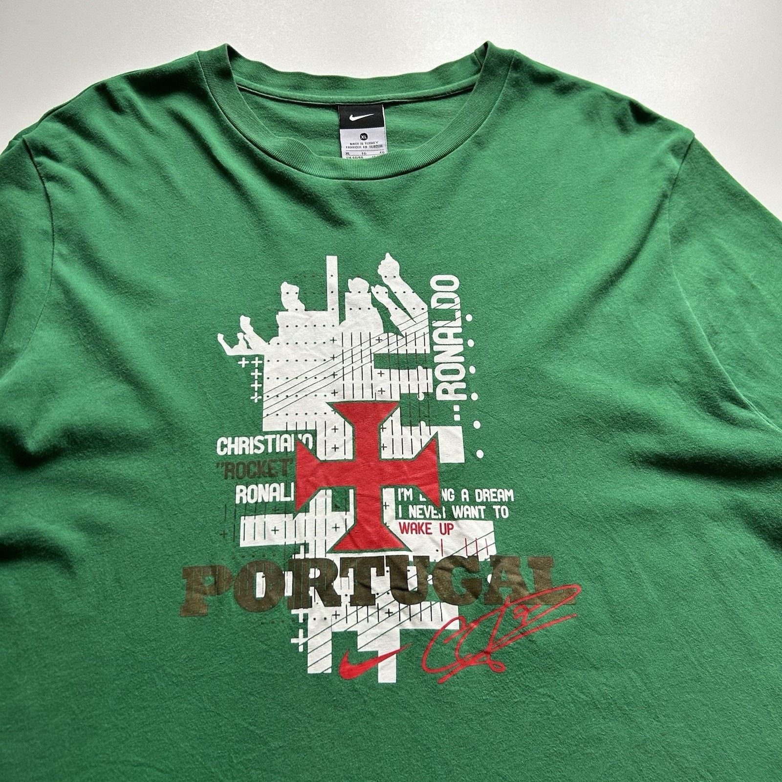 Nike × Vintage Vintage Nike T Shirt XL Portugal Cristiano Ronaldo #7 Rare Size US XL / EU 56 / 4 - 2 Thumbnail
