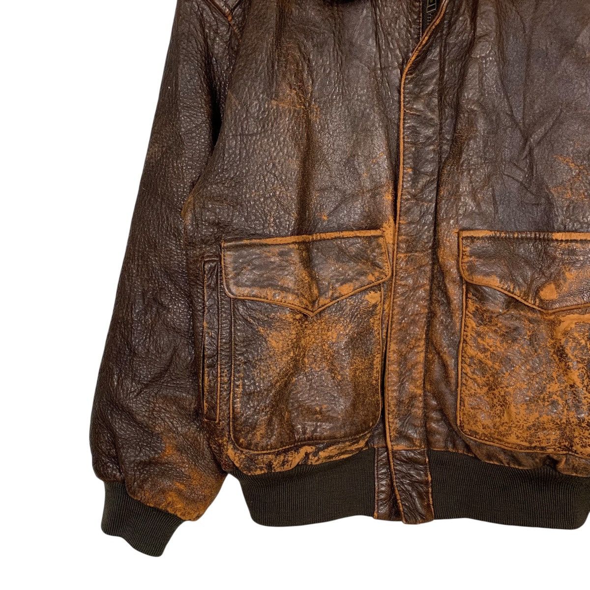 Japanese Brand Type A-2 US Air Force Military Leather Bomber Jacket Size US M / EU 48-50 / 2 - 3 Thumbnail