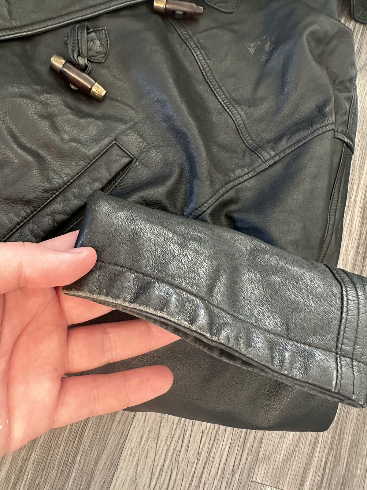 Mulberry Mulberry Lether Black Duffle Coat Napoleon Jacket hype Size US L / EU 52-54 / 3 - 18 Thumbnail