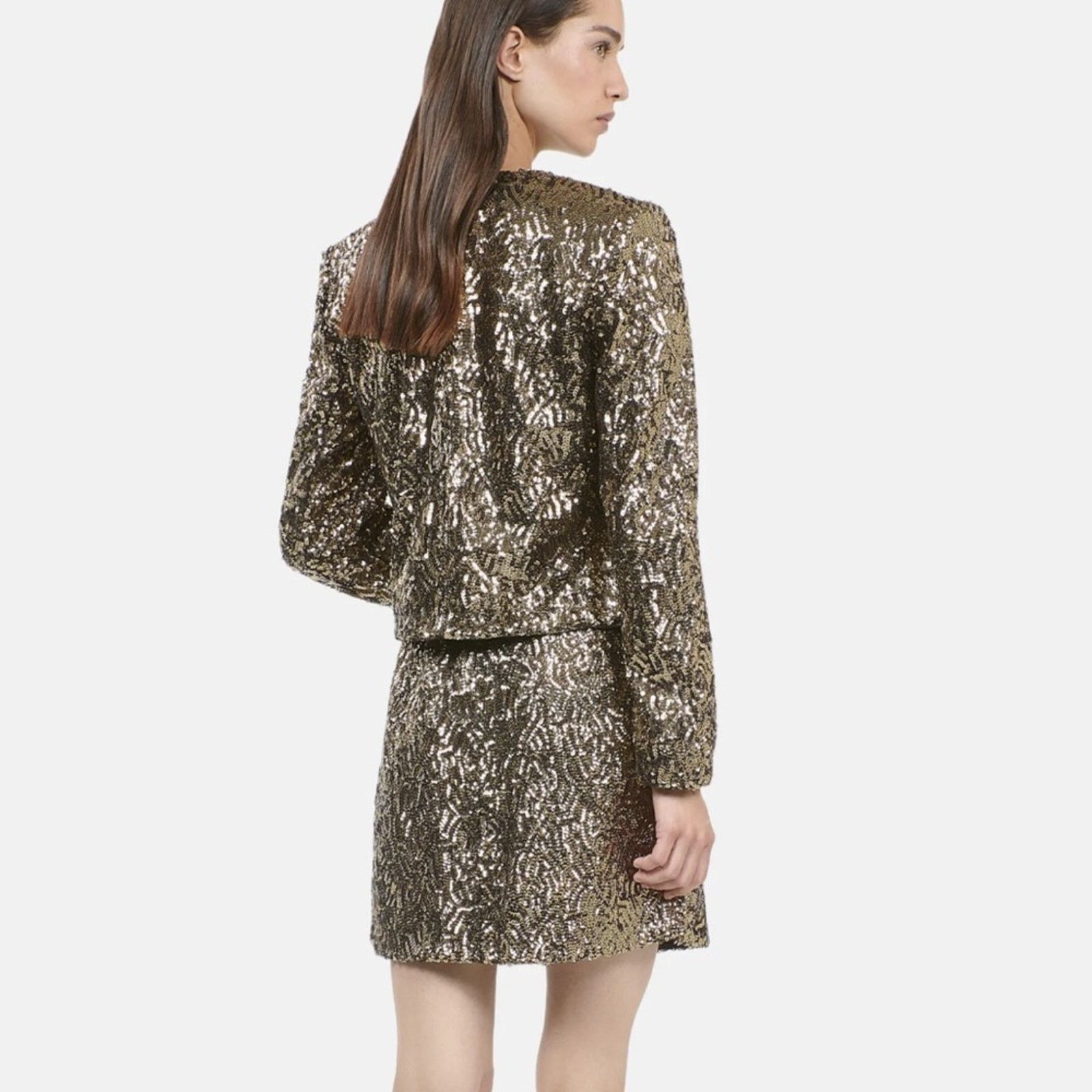 The Kooples NWT! The Kooples Gold Blazer with Metallic Finish, Size 2 Size M / US 6-8 / IT 42-44 - 5 Thumbnail