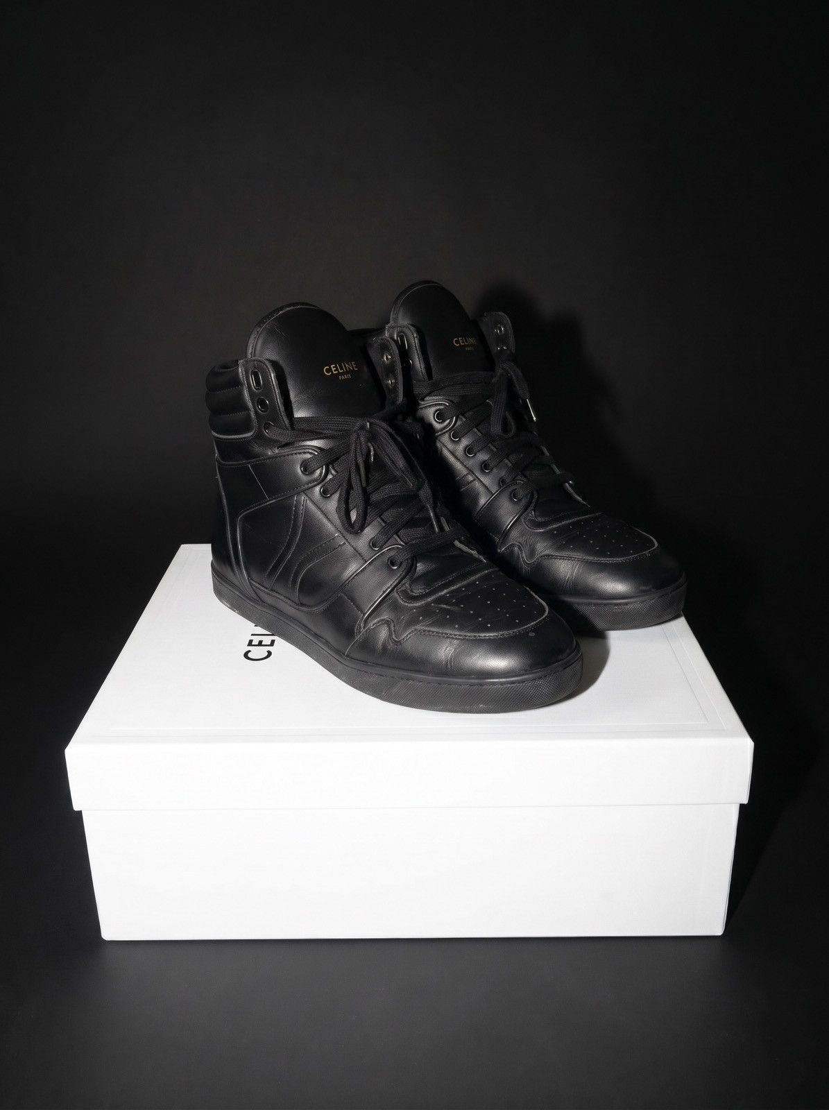Celine Celine Calfskin Triple Black Trainer/ Hedi Slimane Size US 10 / EU 43 - 2 Thumbnail