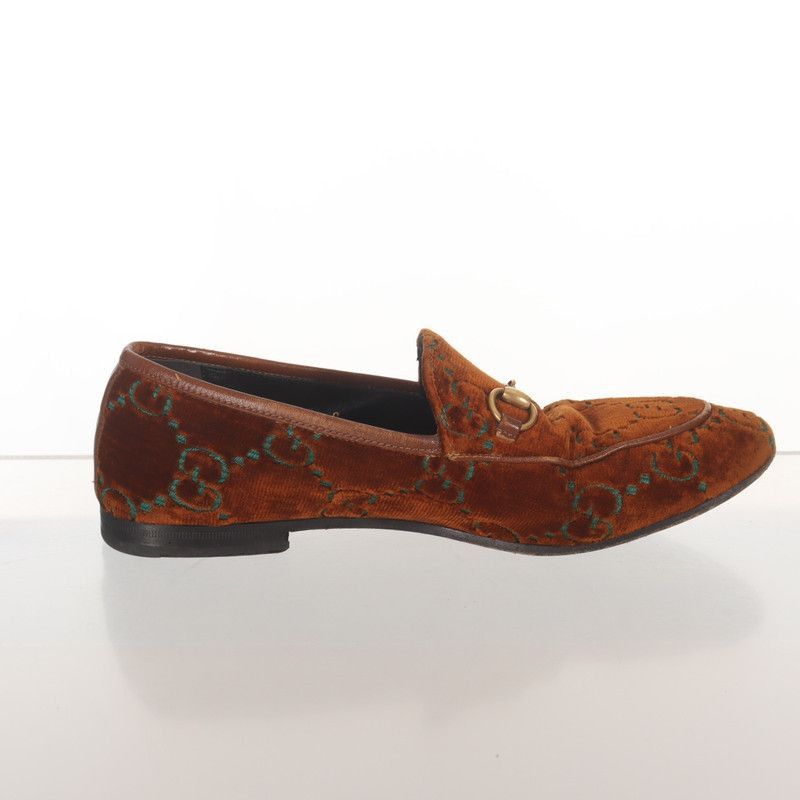 Gucci Gucci Velvet Loafers in Brown - Size US 7.5 / EU 40-41 - 1 Thumbnail
